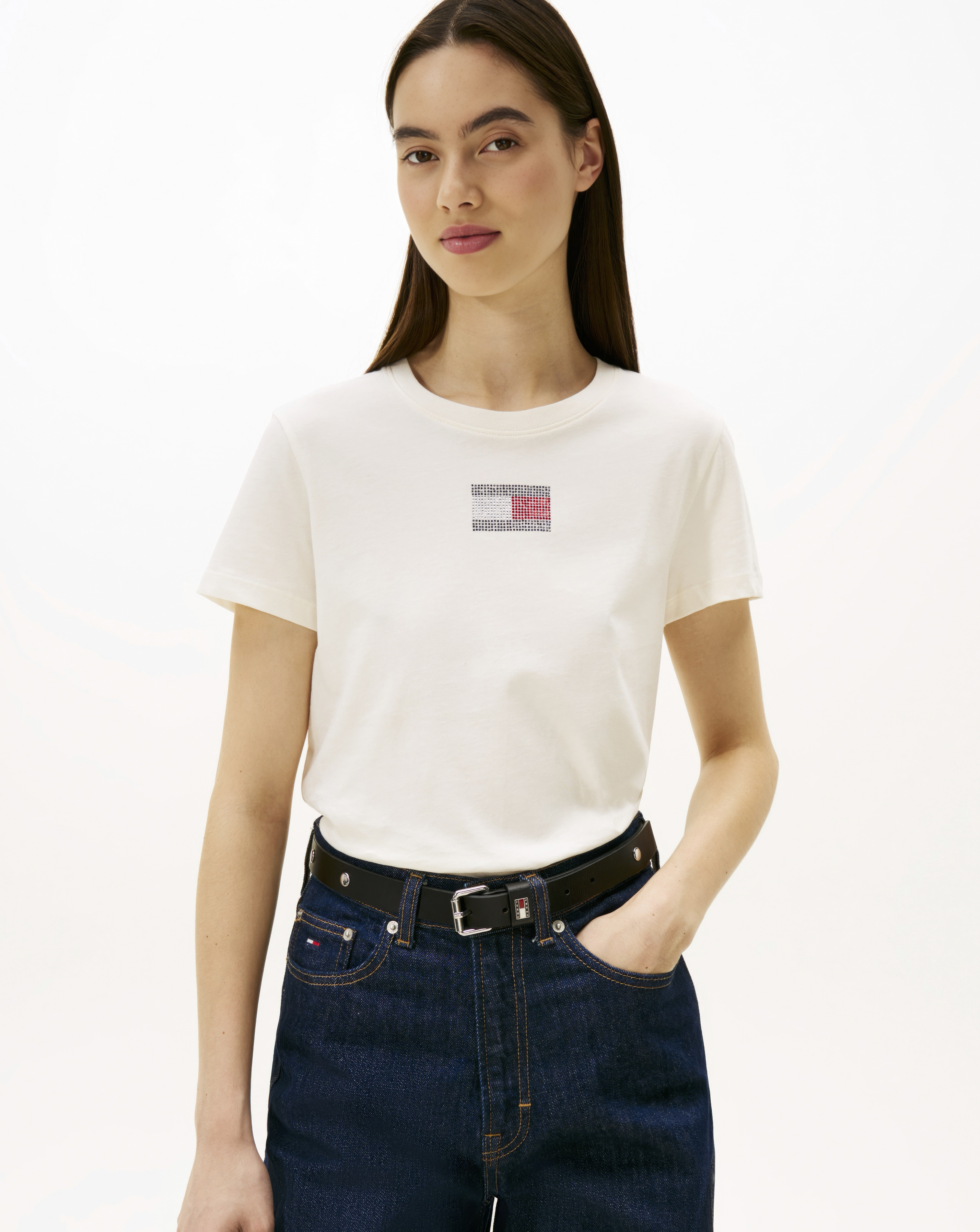 Tommy Jeans Embellished Flag T-Shirt