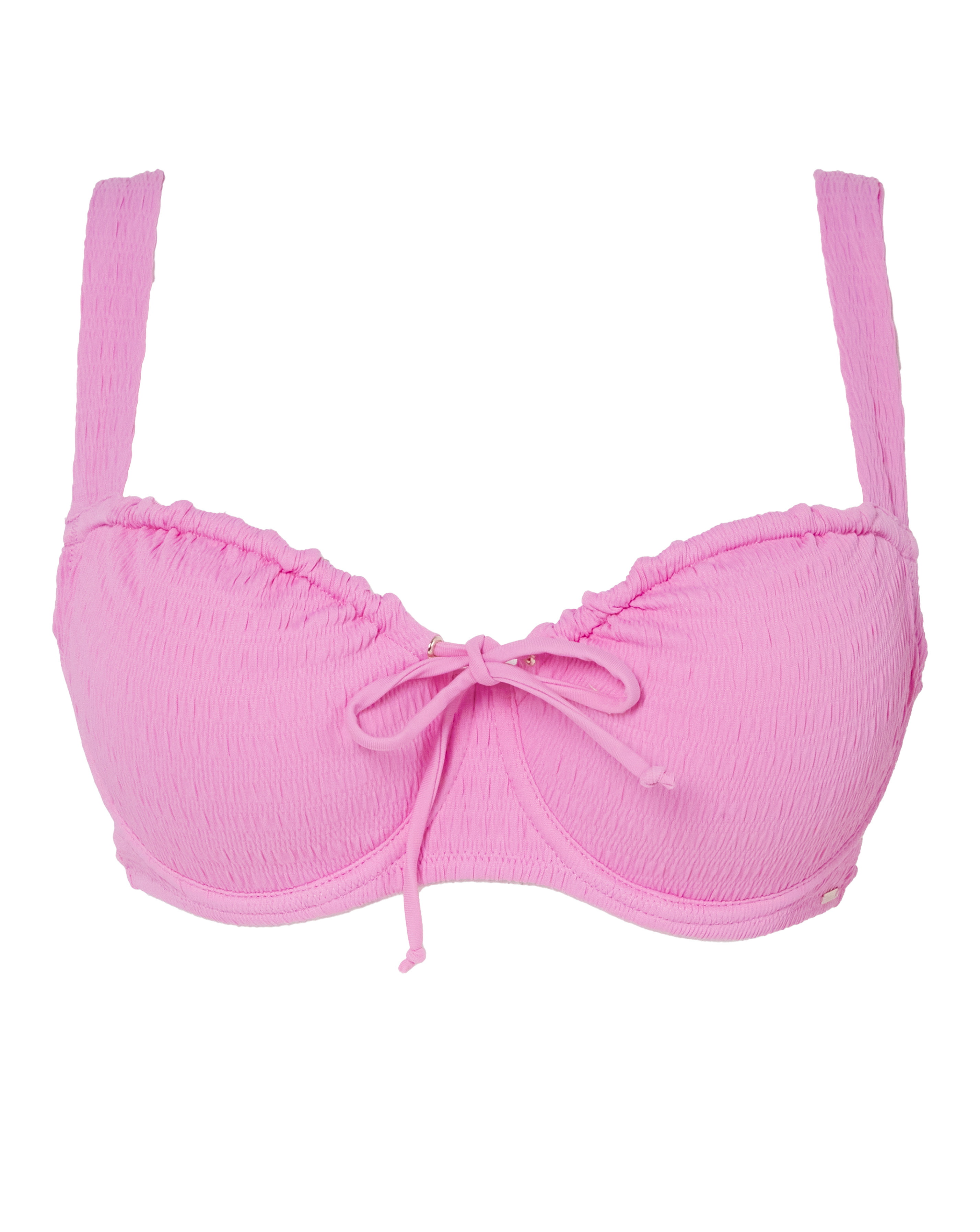 Boux Avenue Pink Amalfi Plunge Bikini Top - 36C