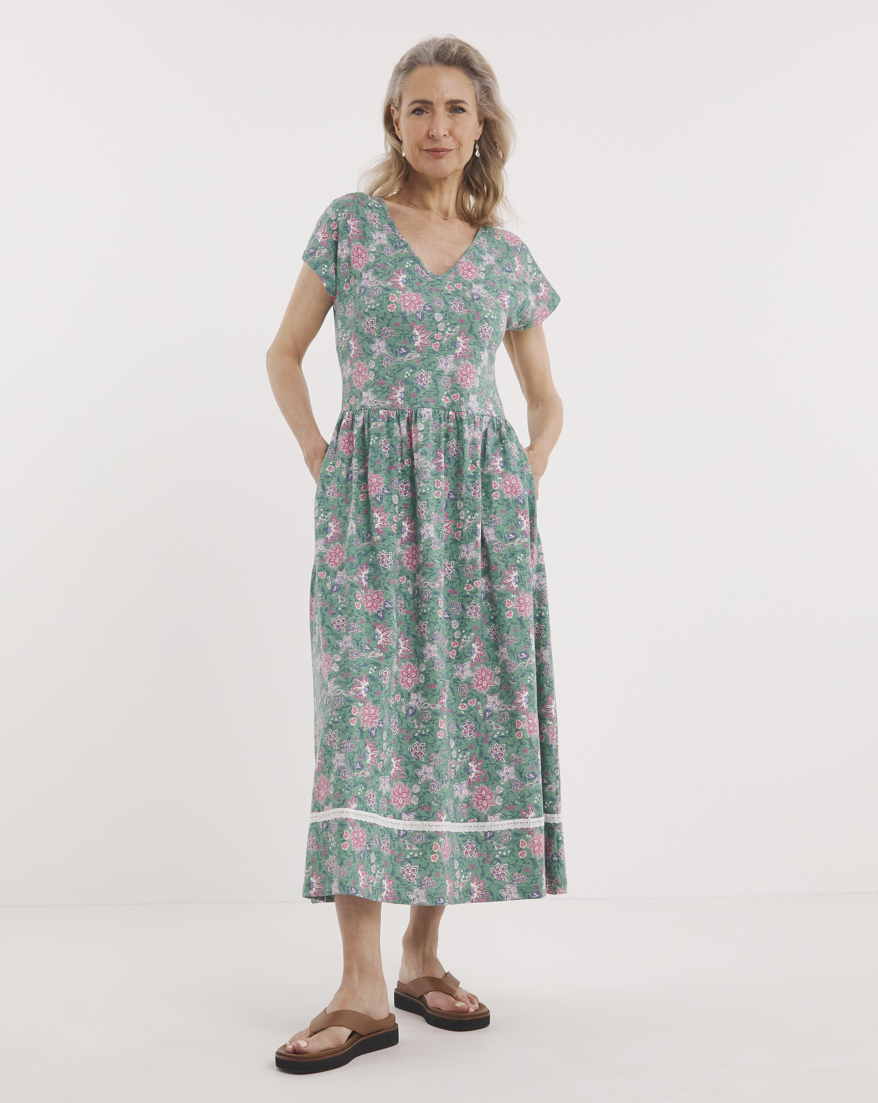 Julipa V Neck Jersey Dress