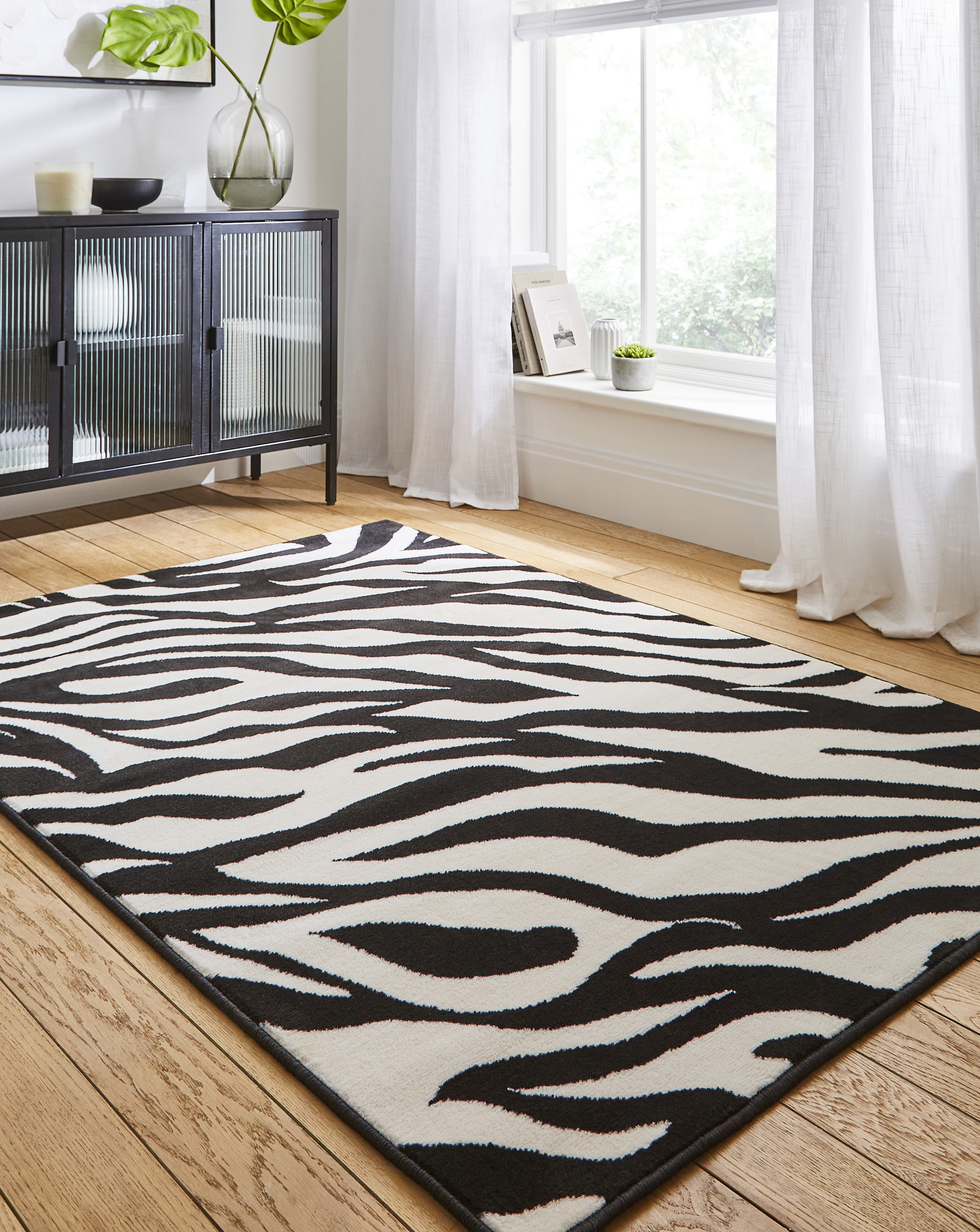 Maestro Zebra Print Woven Rug