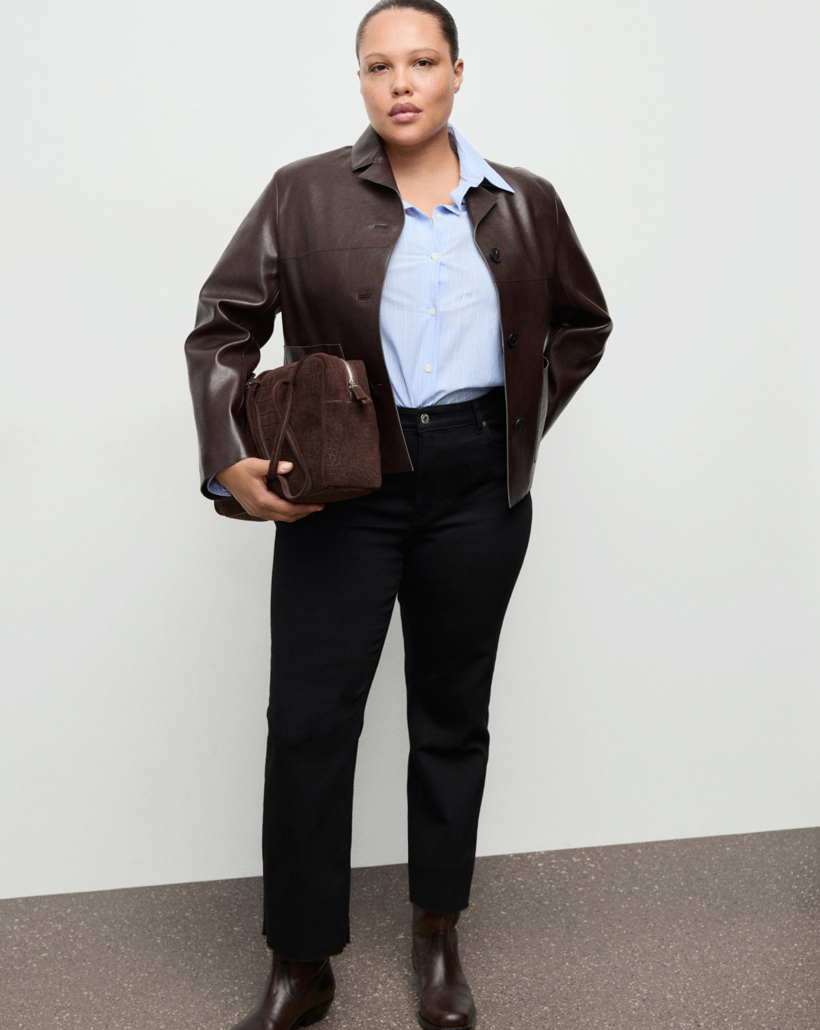 Mango Faux Leather Jacket