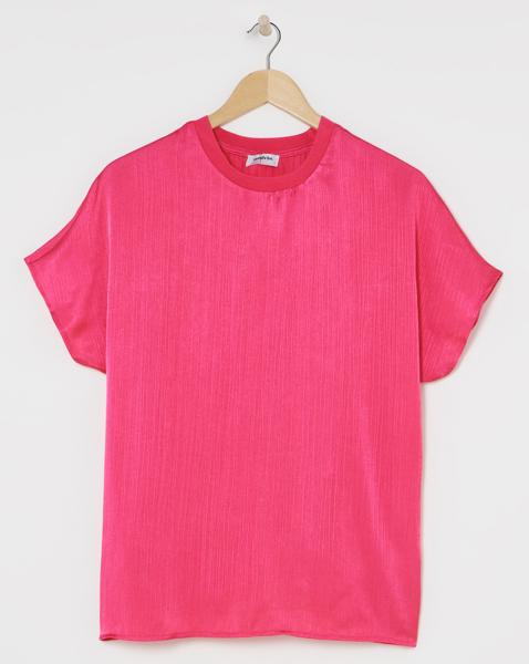 Pink Satin Boxy Top
