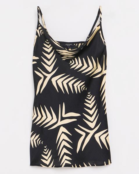 Printed Satin Cowl Cami