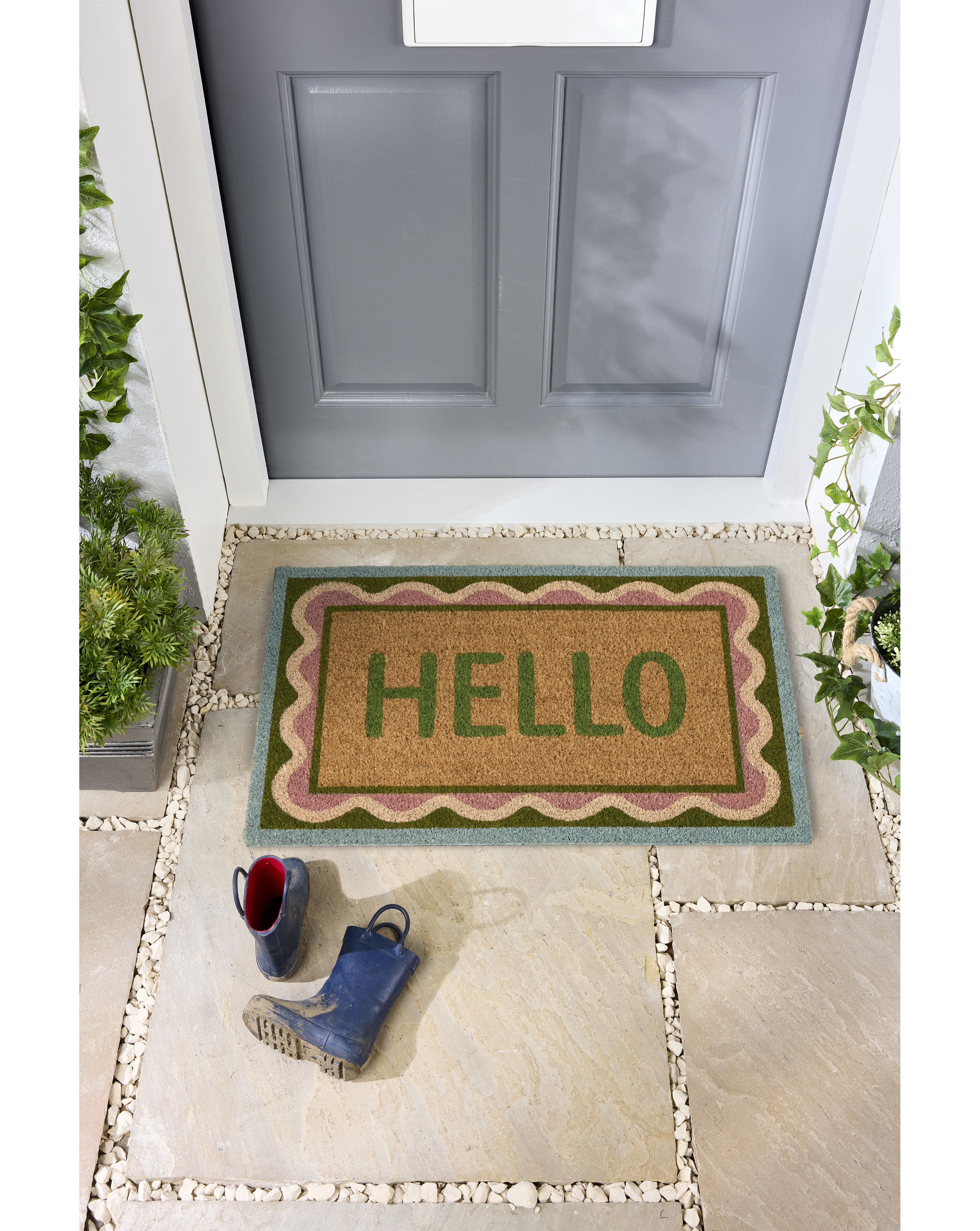 New In - My Mat Hello Scallop Coir Doormat
