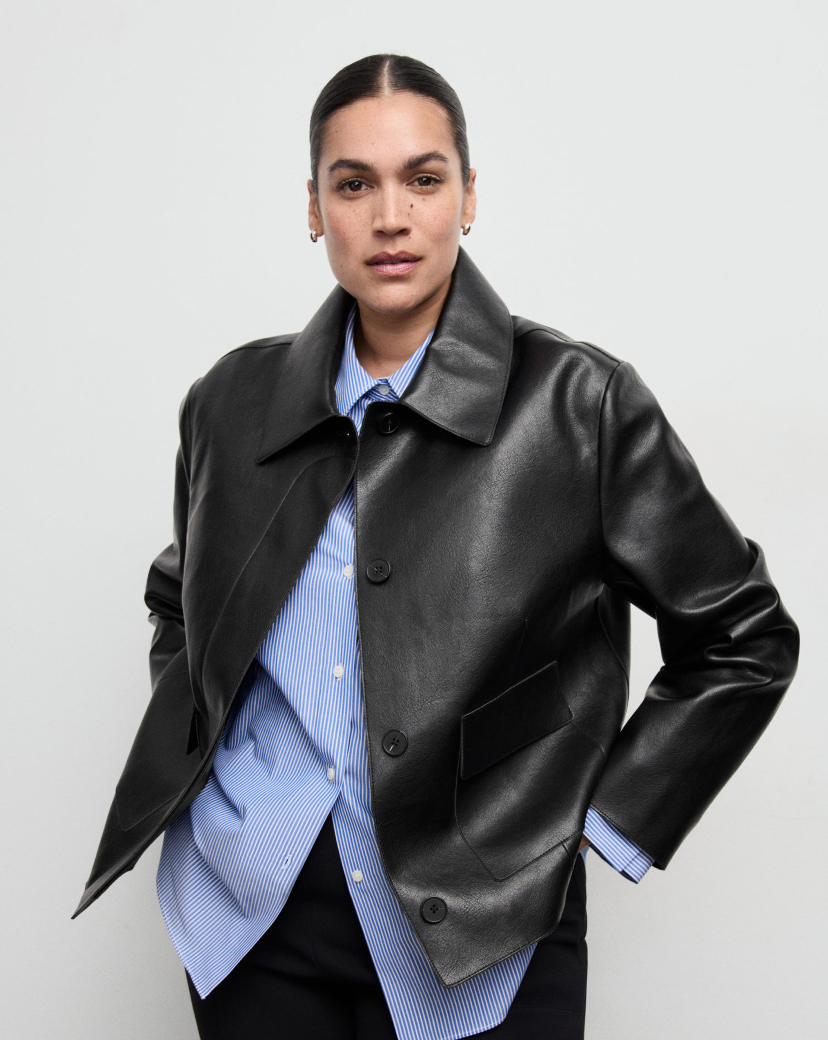 Mango Faux Leather Jacket