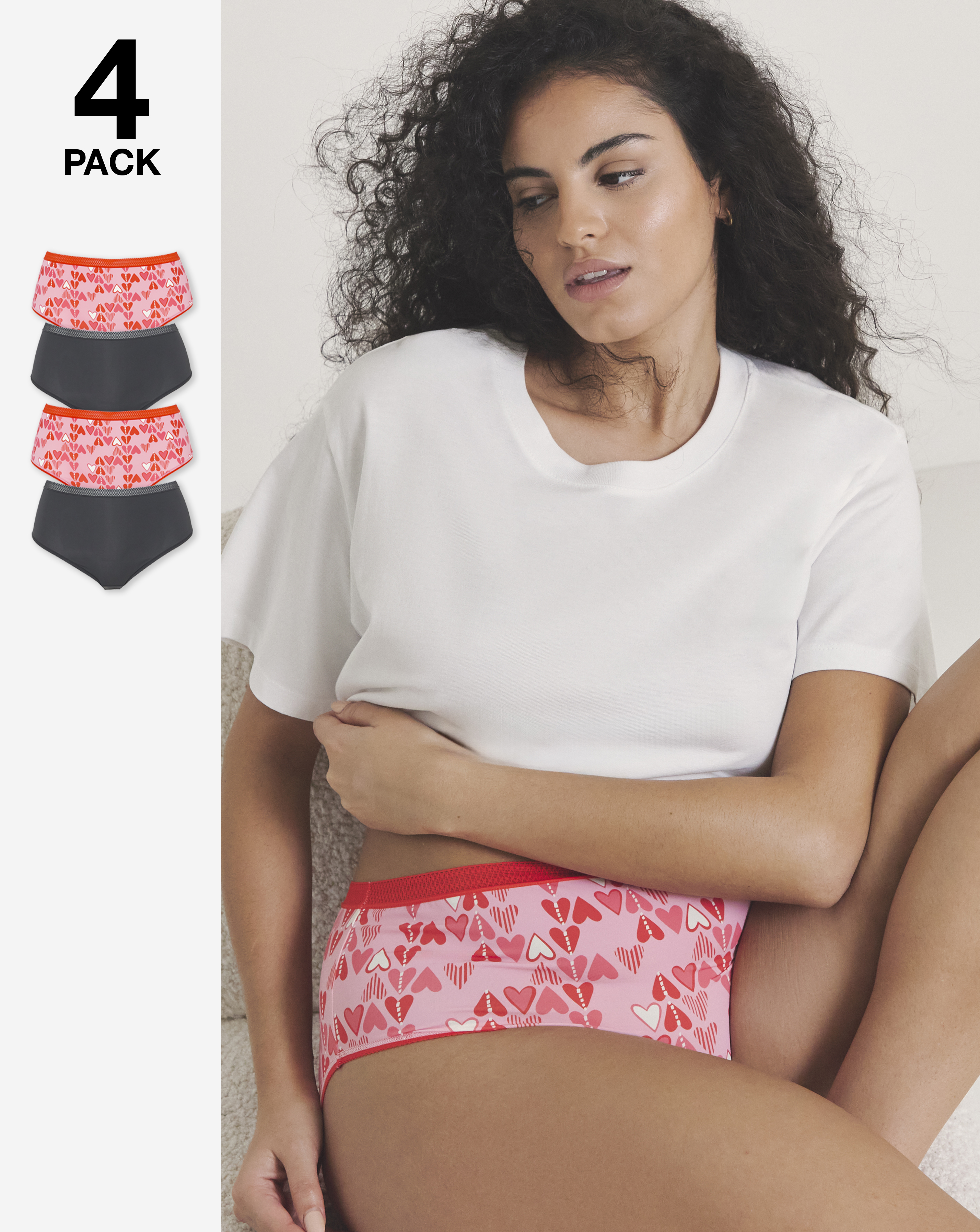 4 Pack Micro Midi Briefs