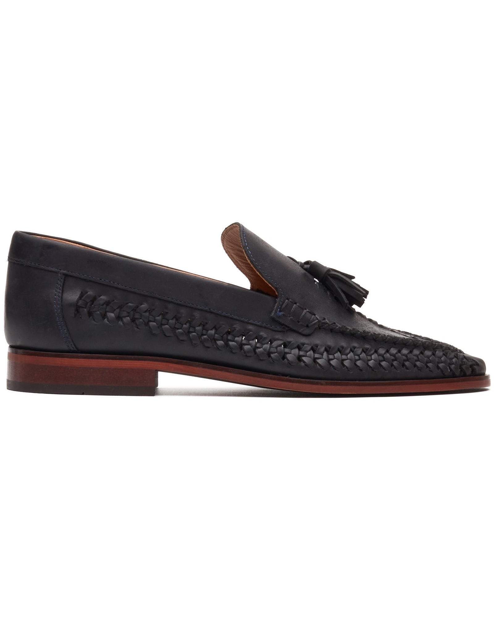 Base London Men's Loafer Leather Navy Size 11