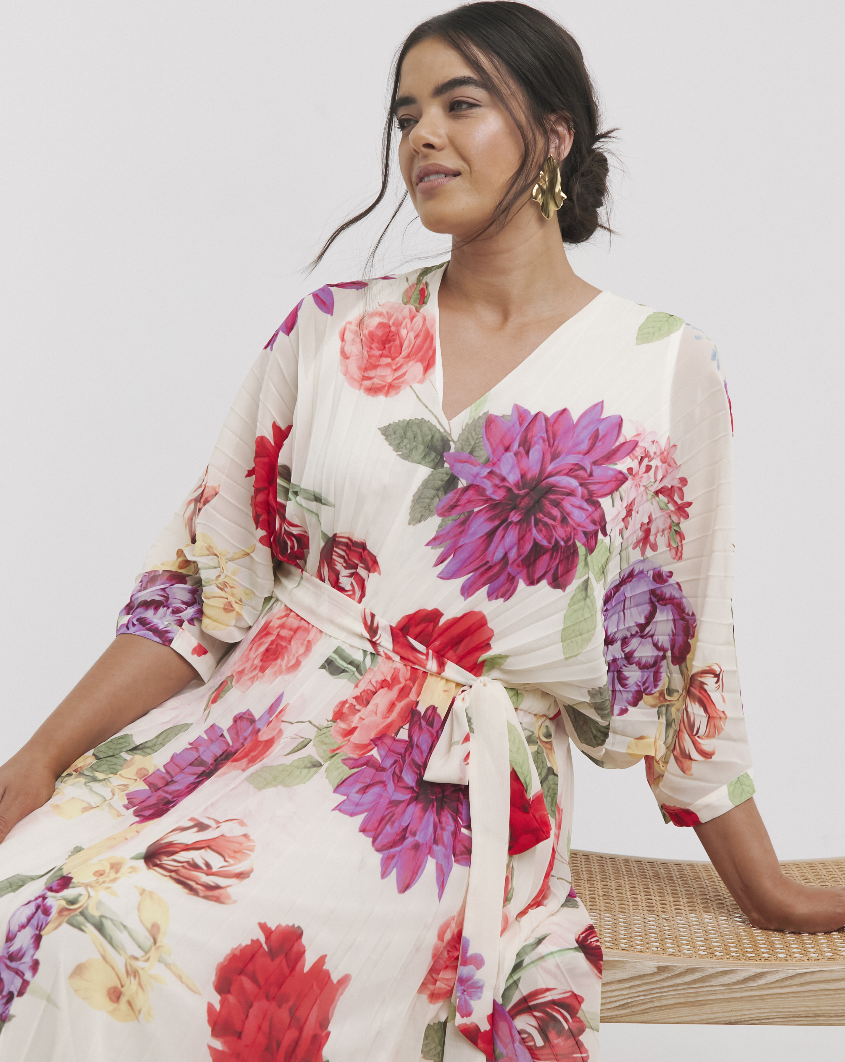 Joanna Hope Pleated Maxi Dress