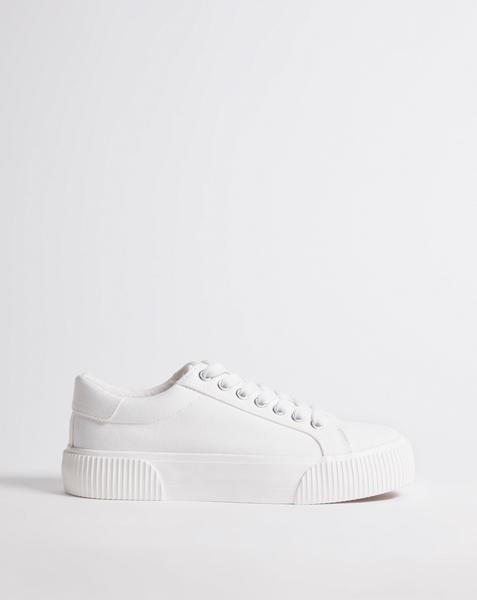 Canvas Trainer Chunky Ribbed Sole ExWide