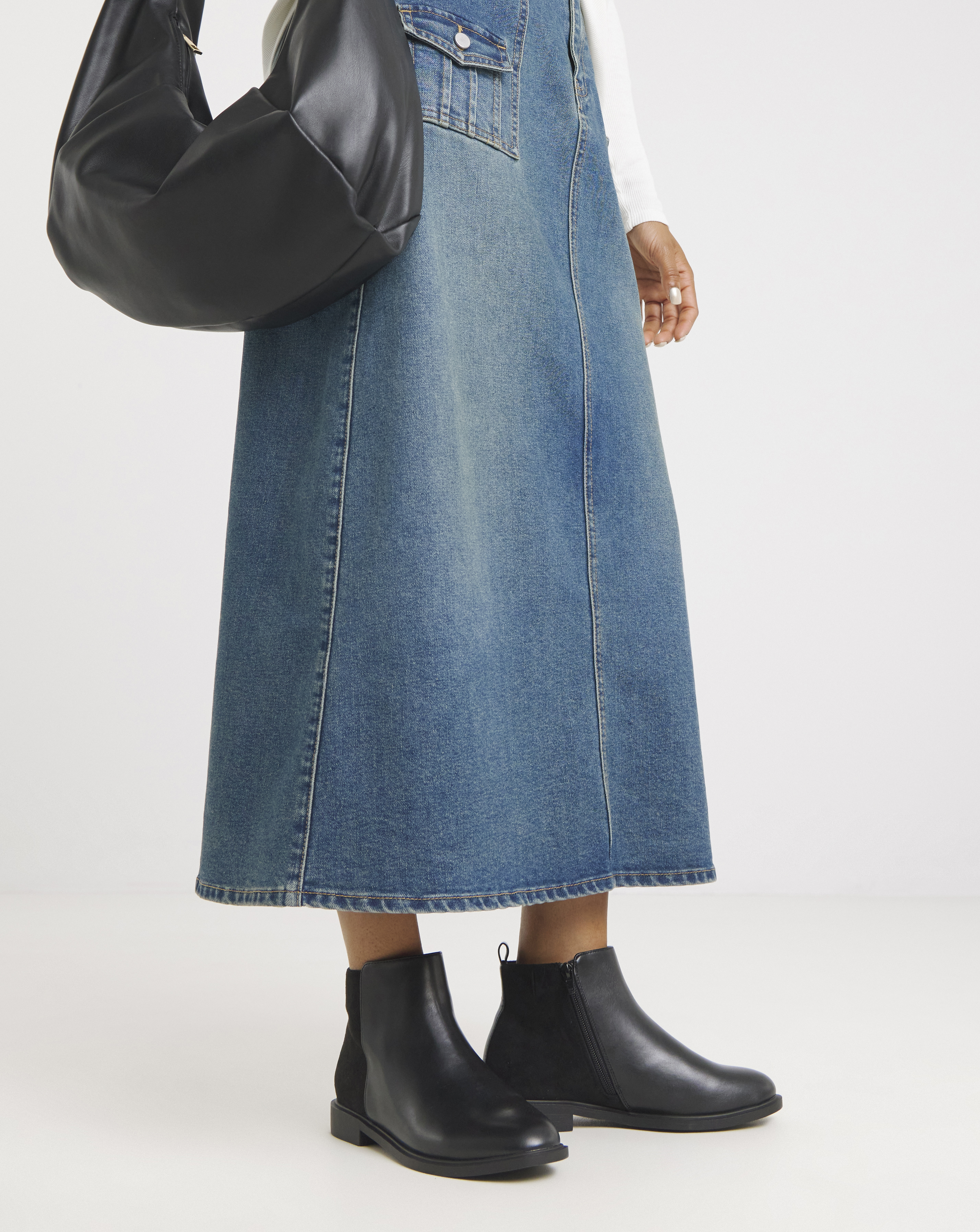 Classic Mixed Material Ankle Boot EEE
