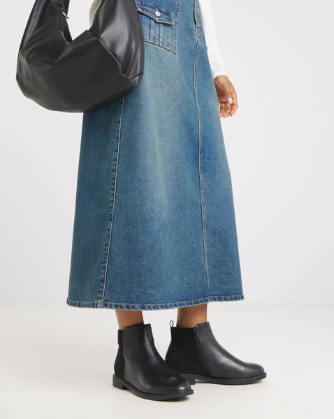 Classic Mixed Material Ankle Boot E