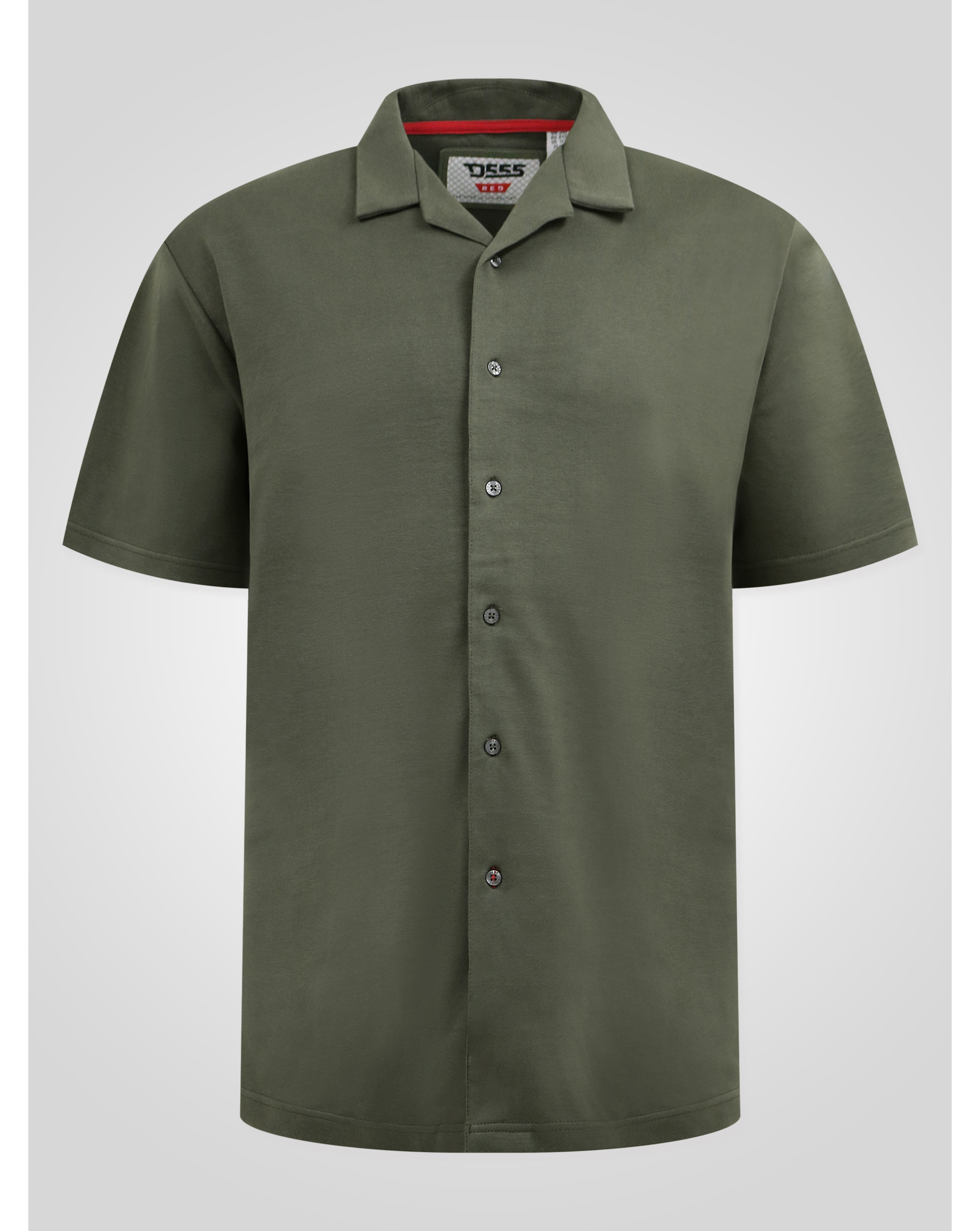 D555 Connor 1 Khaki Cuban Collar Shirt