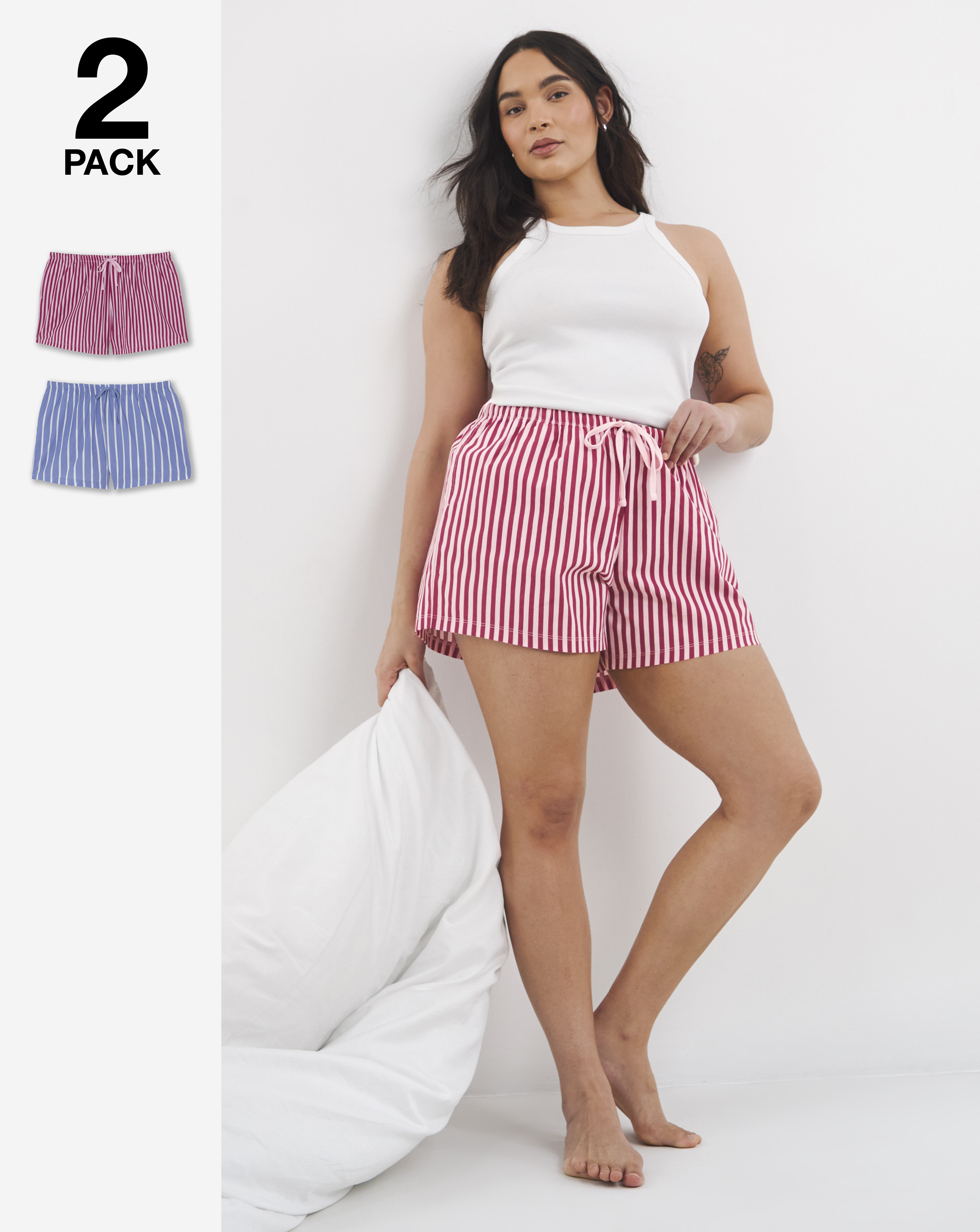 Pretty Secrets 2 Pack Pyjama Shorts