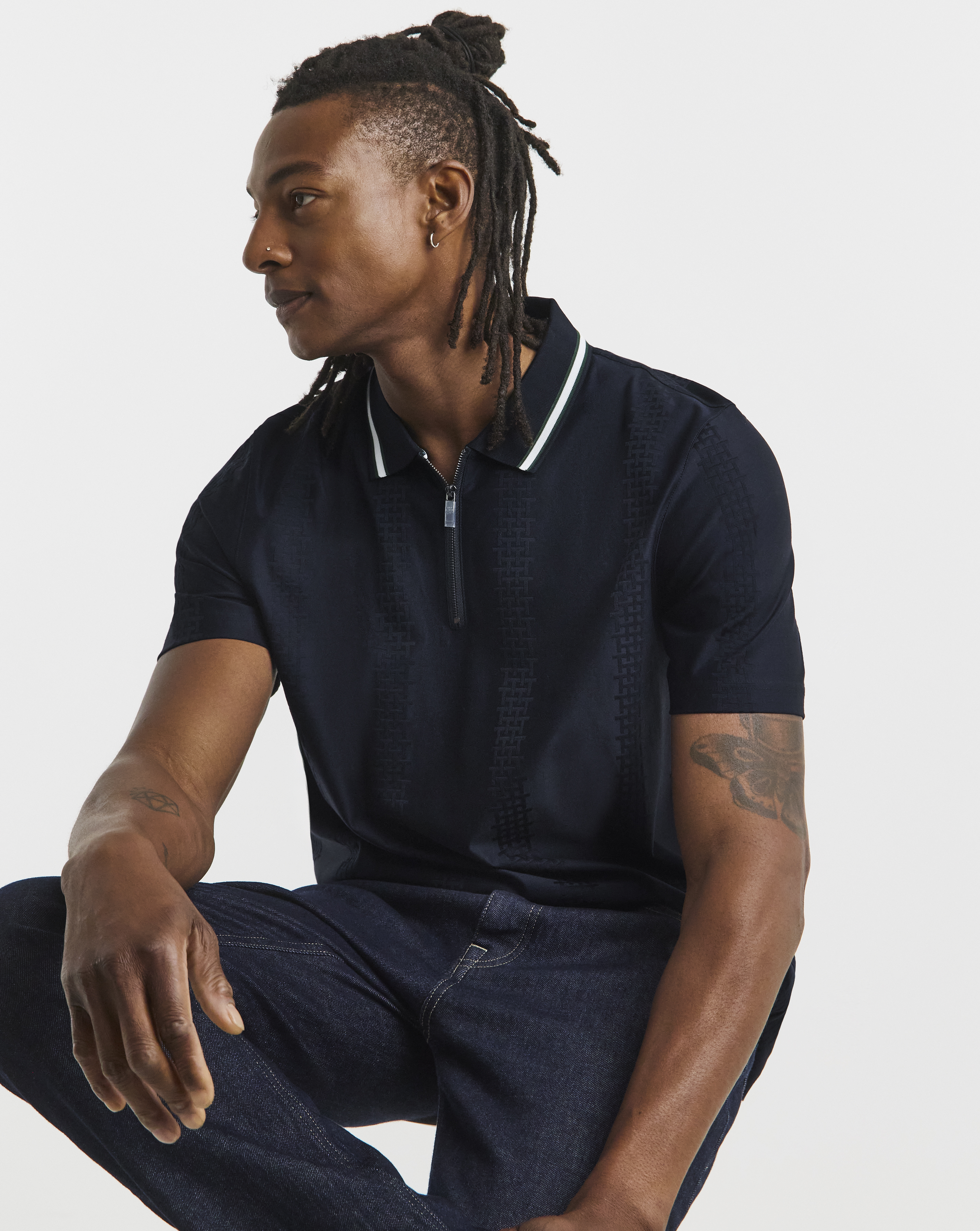 Ted Baker Zip Neck Orbite Polo Shirt