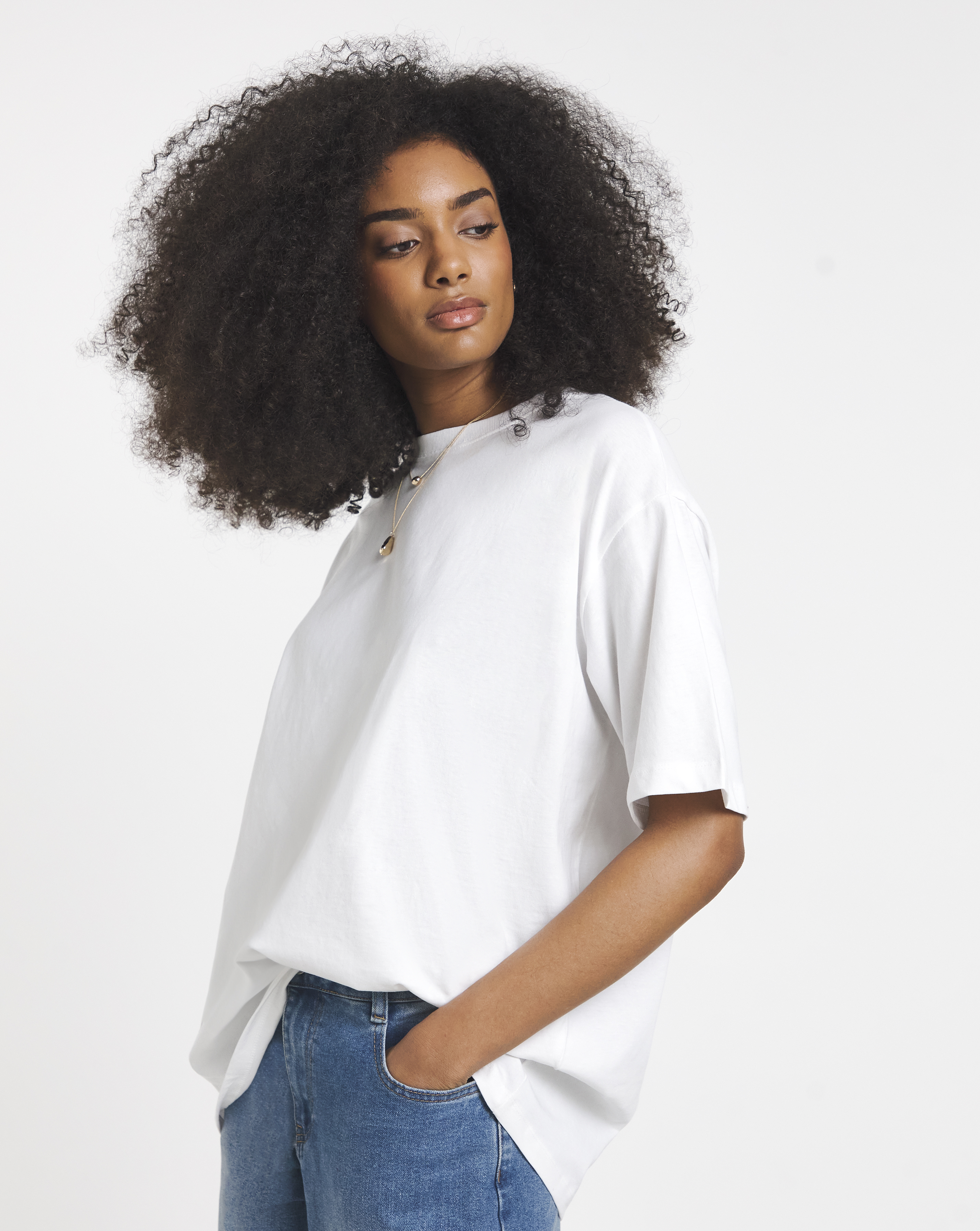 Oversized Slouchy Crew Neck T-Shirt