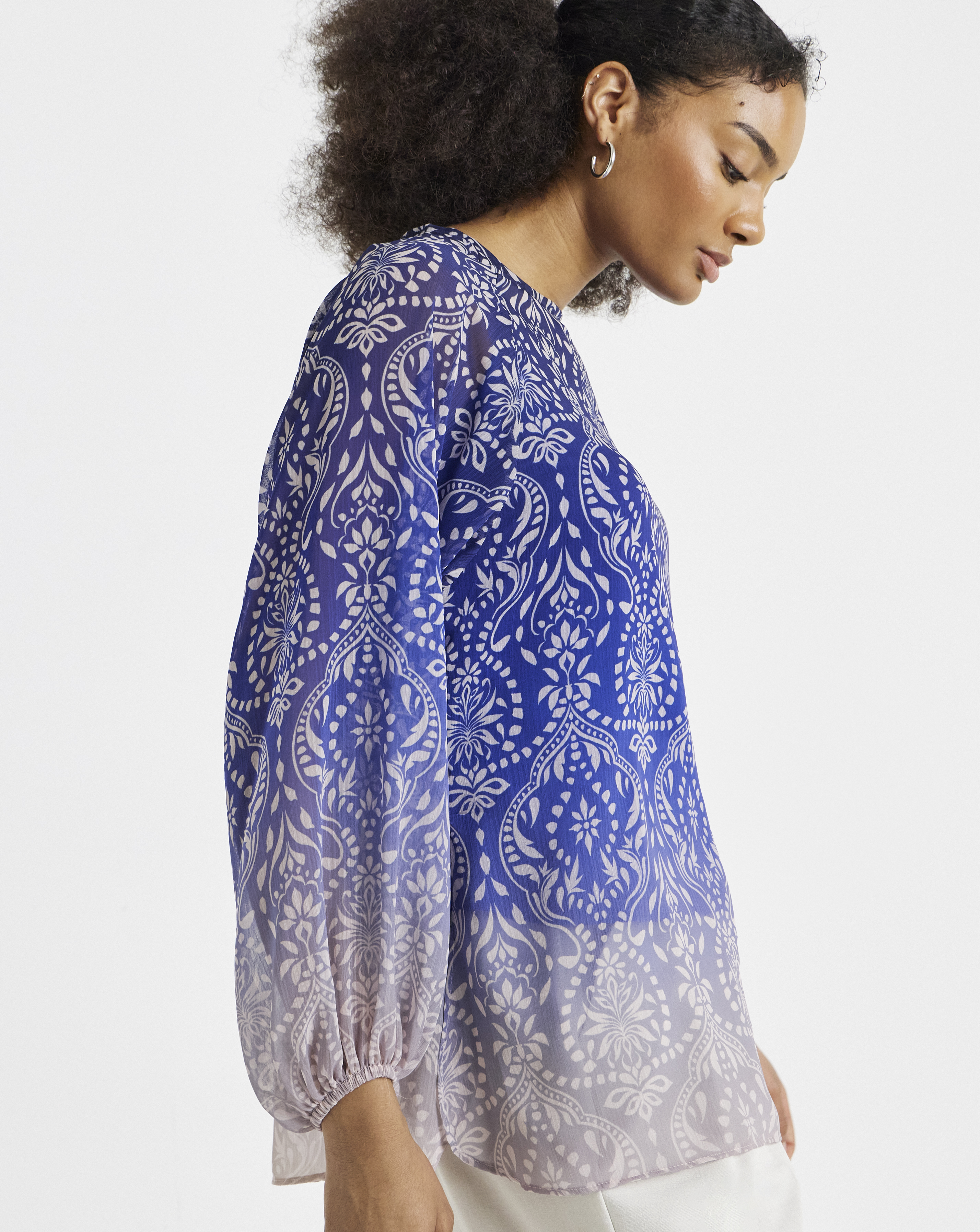 Joanna Hope Ombre Print Blouse