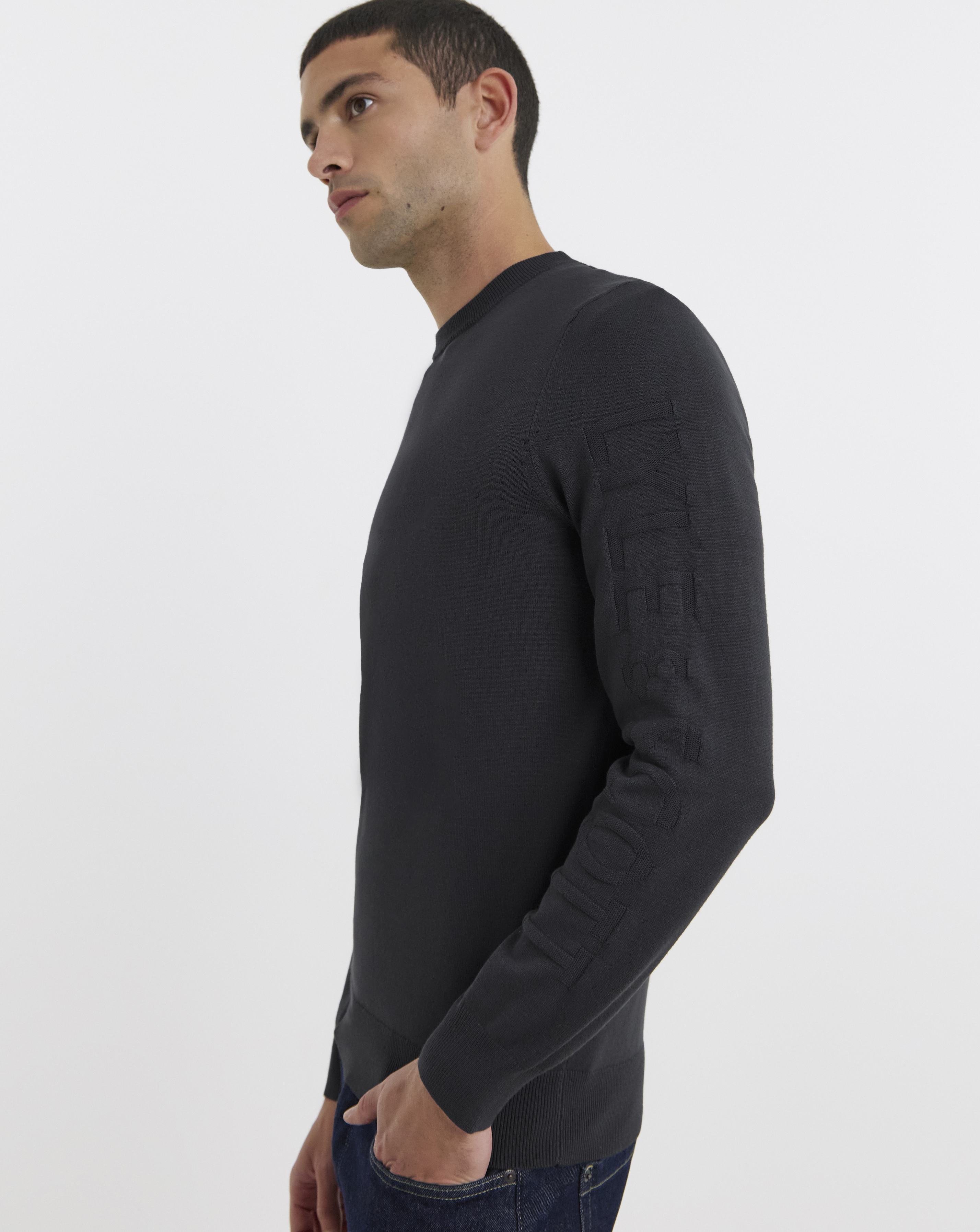 Lyle & Scott Crew Neck Jumper - Black - Mens - 5XL66/68