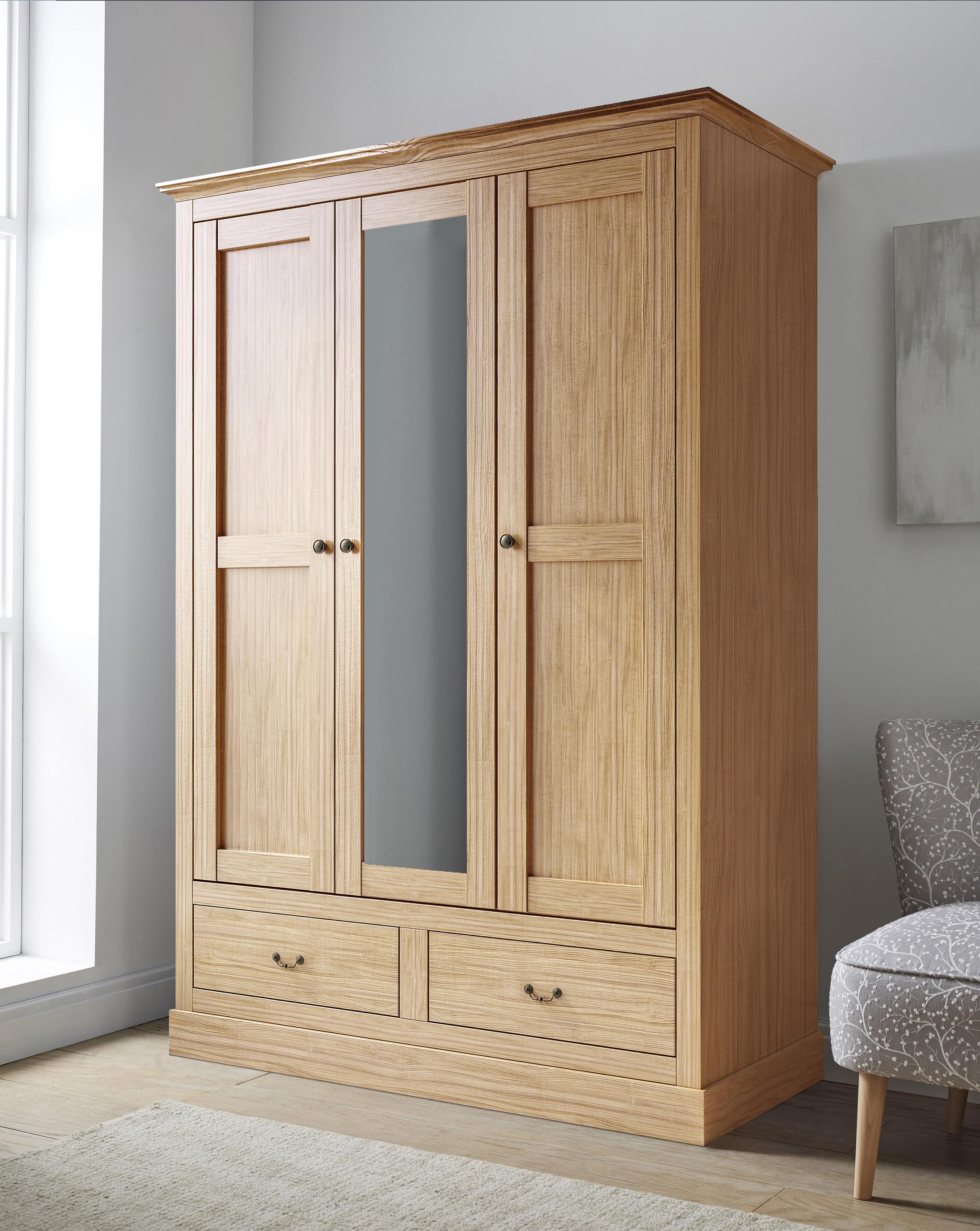 Julipa Ashford 3 Door 2 Drawer Wardrobe
