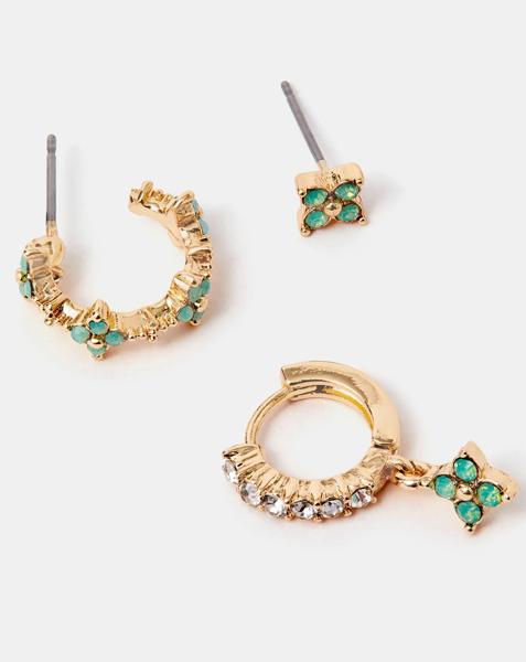 Accessorize Flower Stud & Hoop Earrings