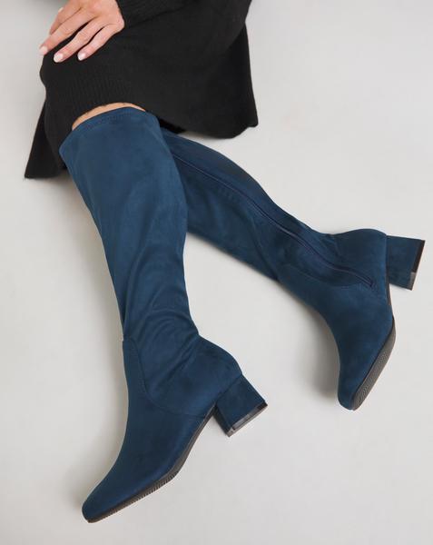 Knee High Heeled Boot Wide Fit Standard