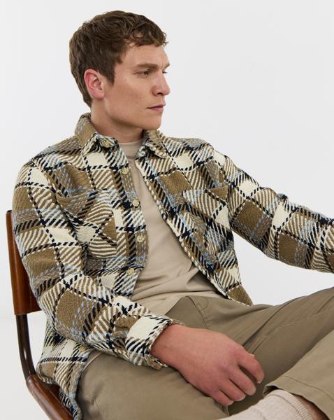 Heavy Textured Check Overshirt