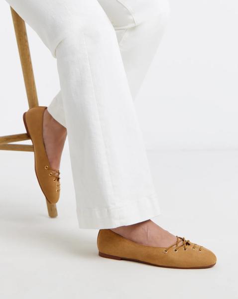 Lace Front Ballerinas Extra Wide Fit