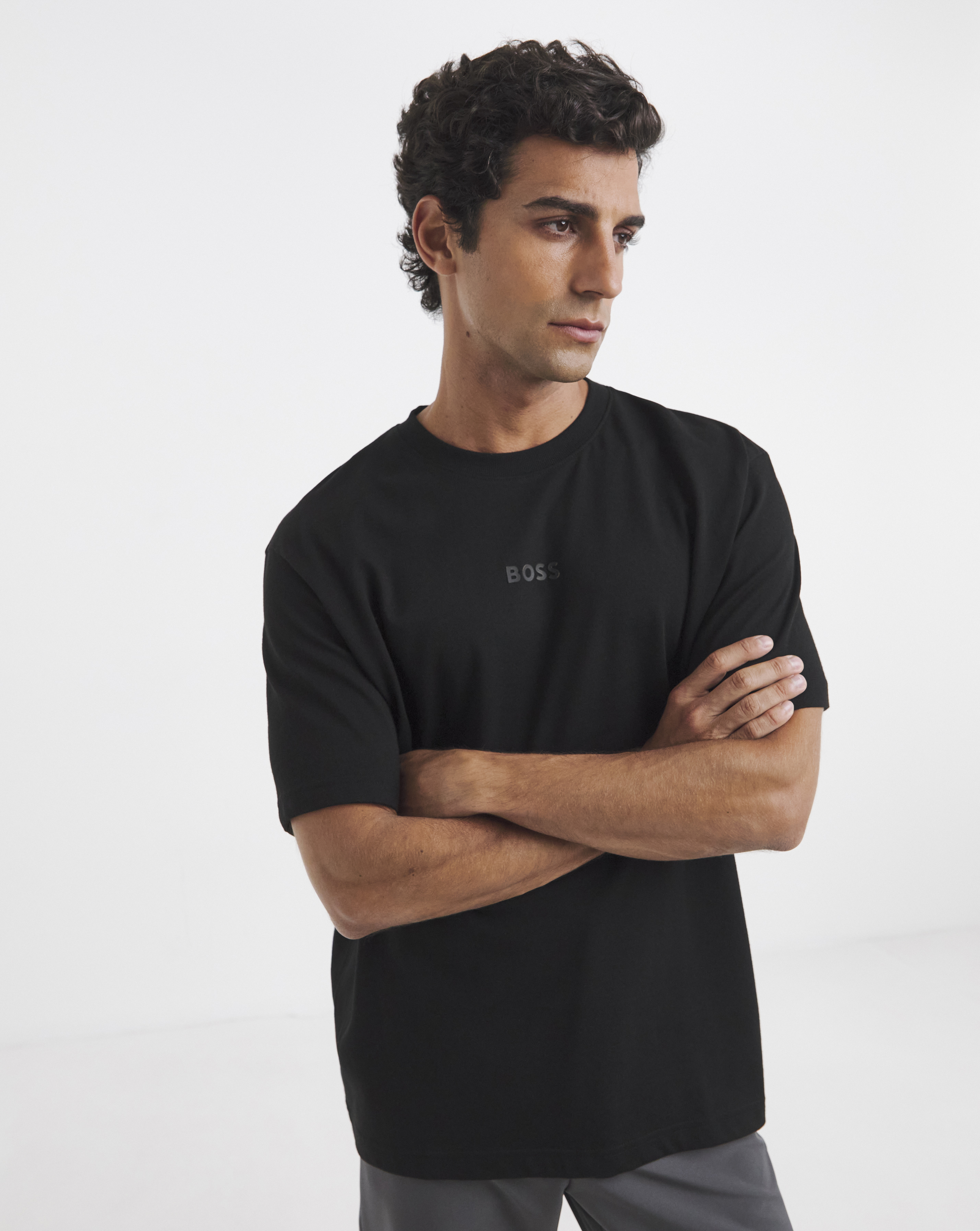 BOSS Relax Fit Logo T-Shirt - Black