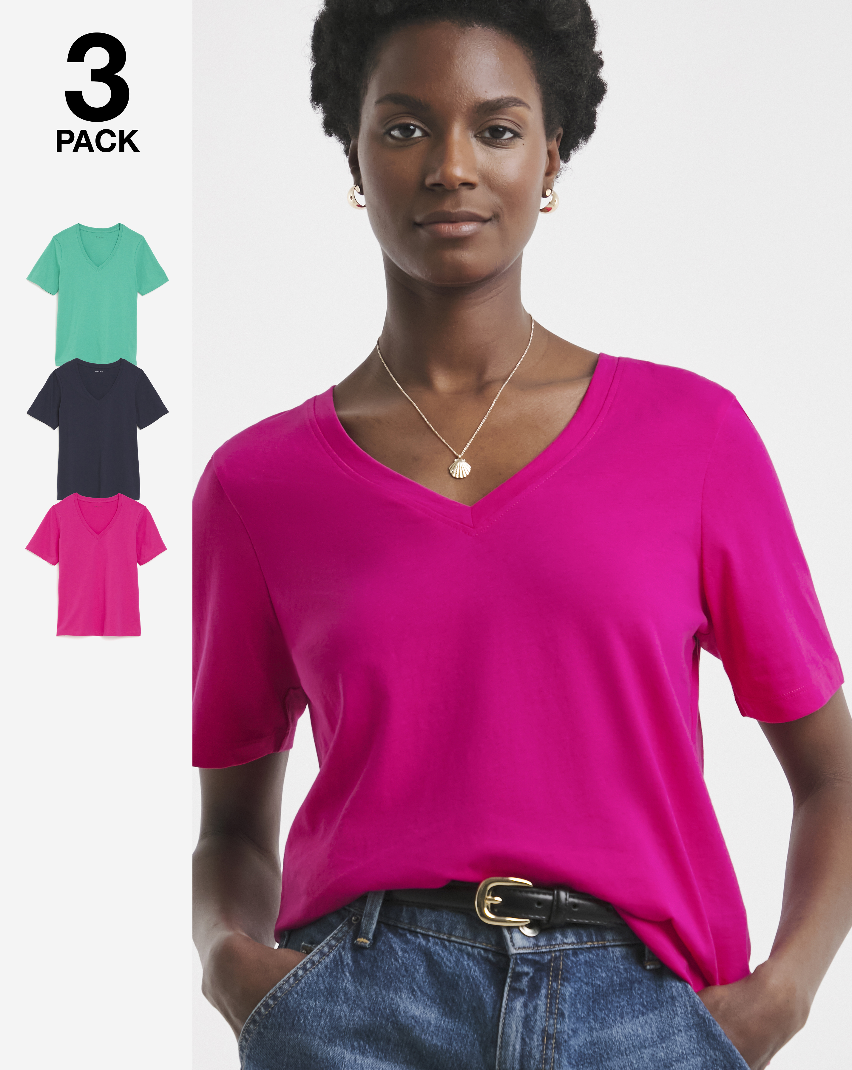 3 Pack The V Neck
