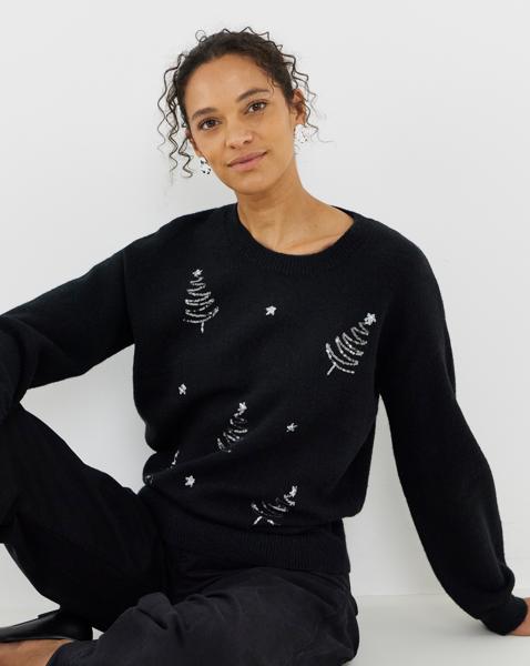 Sequin Tree Jumper