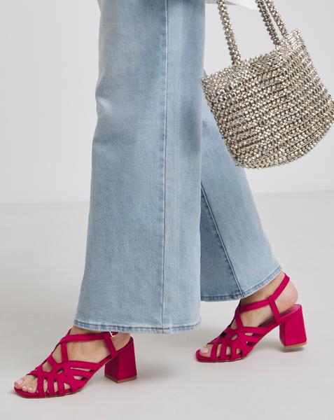 Multi Strap Block Heel Sandals Wide