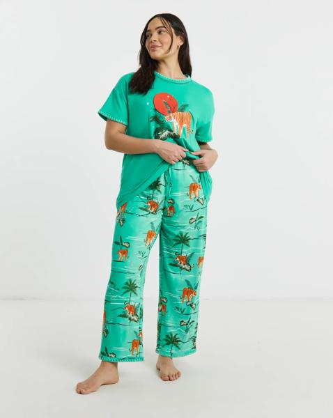 Figleaves Tiger Blanket Stitch Pyjama