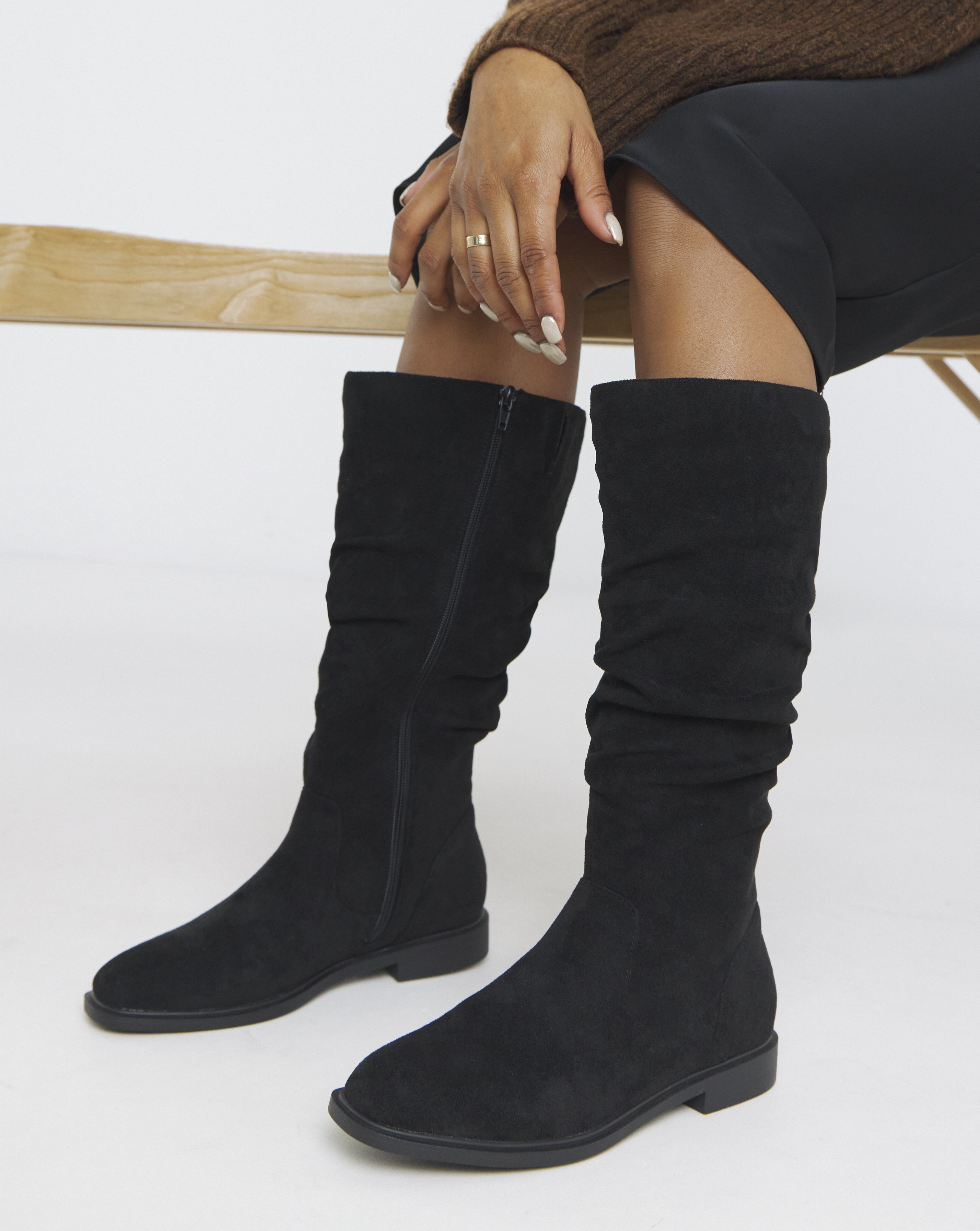 Knee High Ruched Boot EEE SC