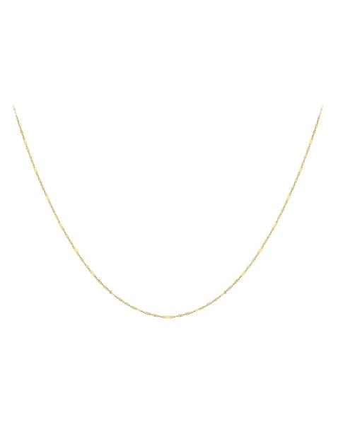 9ct Gold Diamond Cut Twist & Bar Chain
