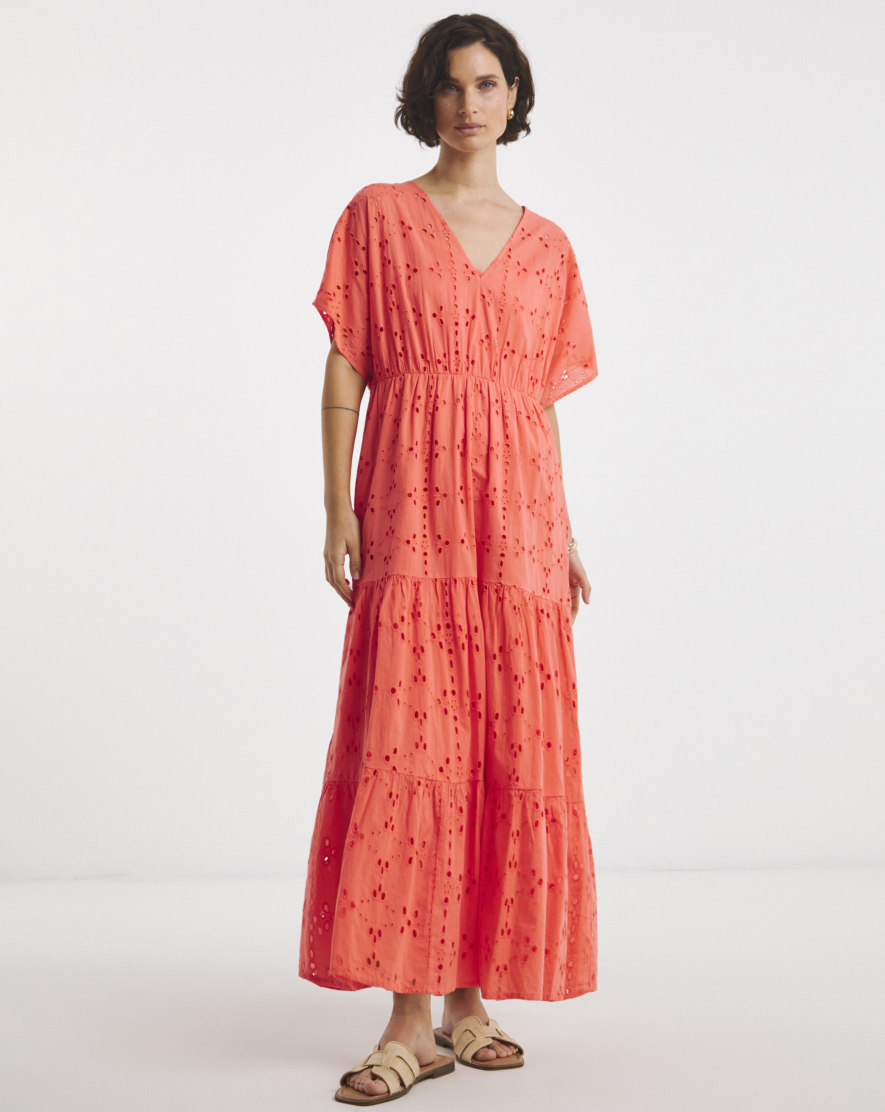 Pure Cotton Broderie Smock Dress