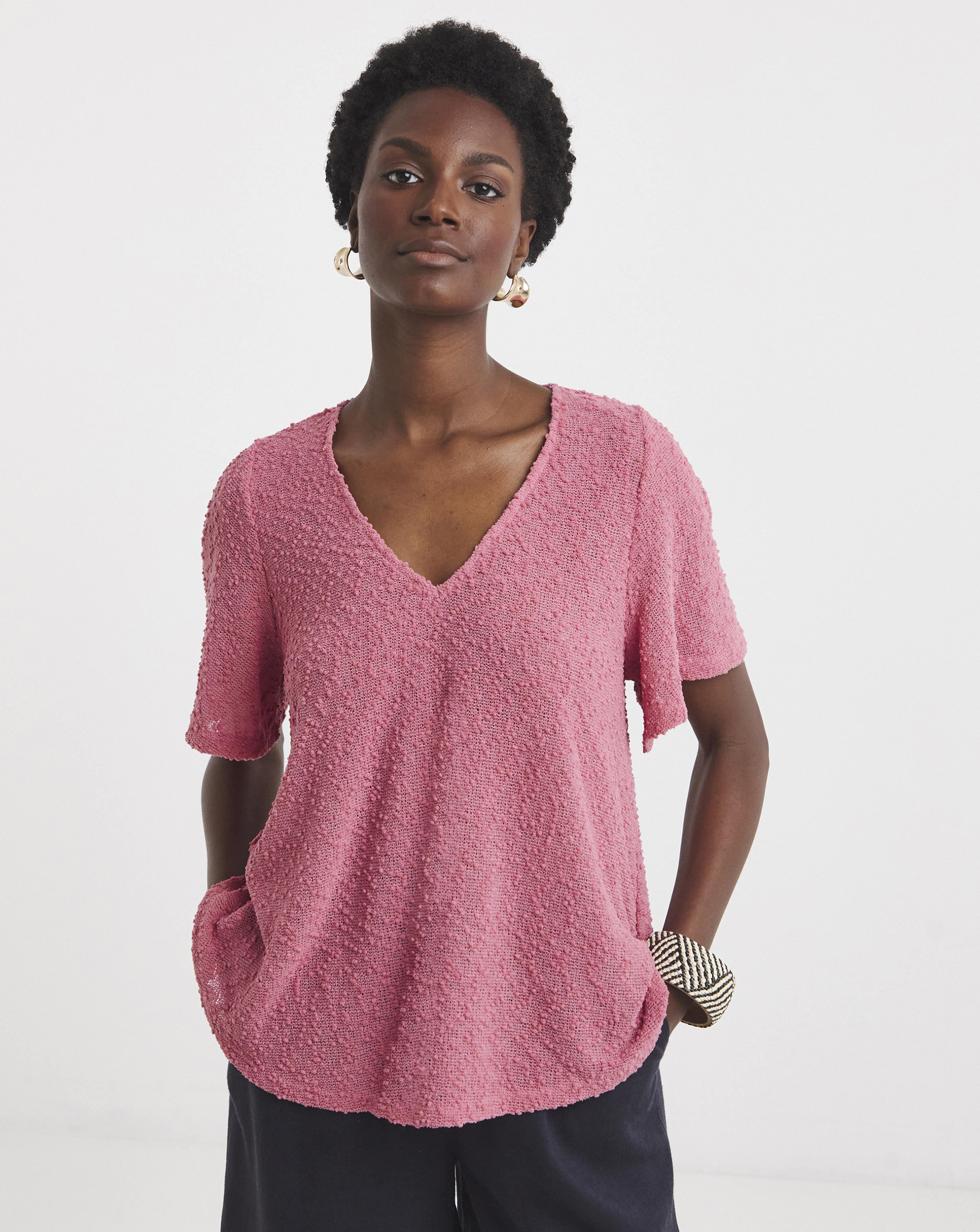 Boucle Angel Sleeve Top