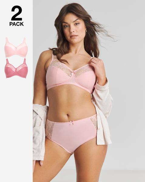 2 Pack Non Wired Full Cup Bras