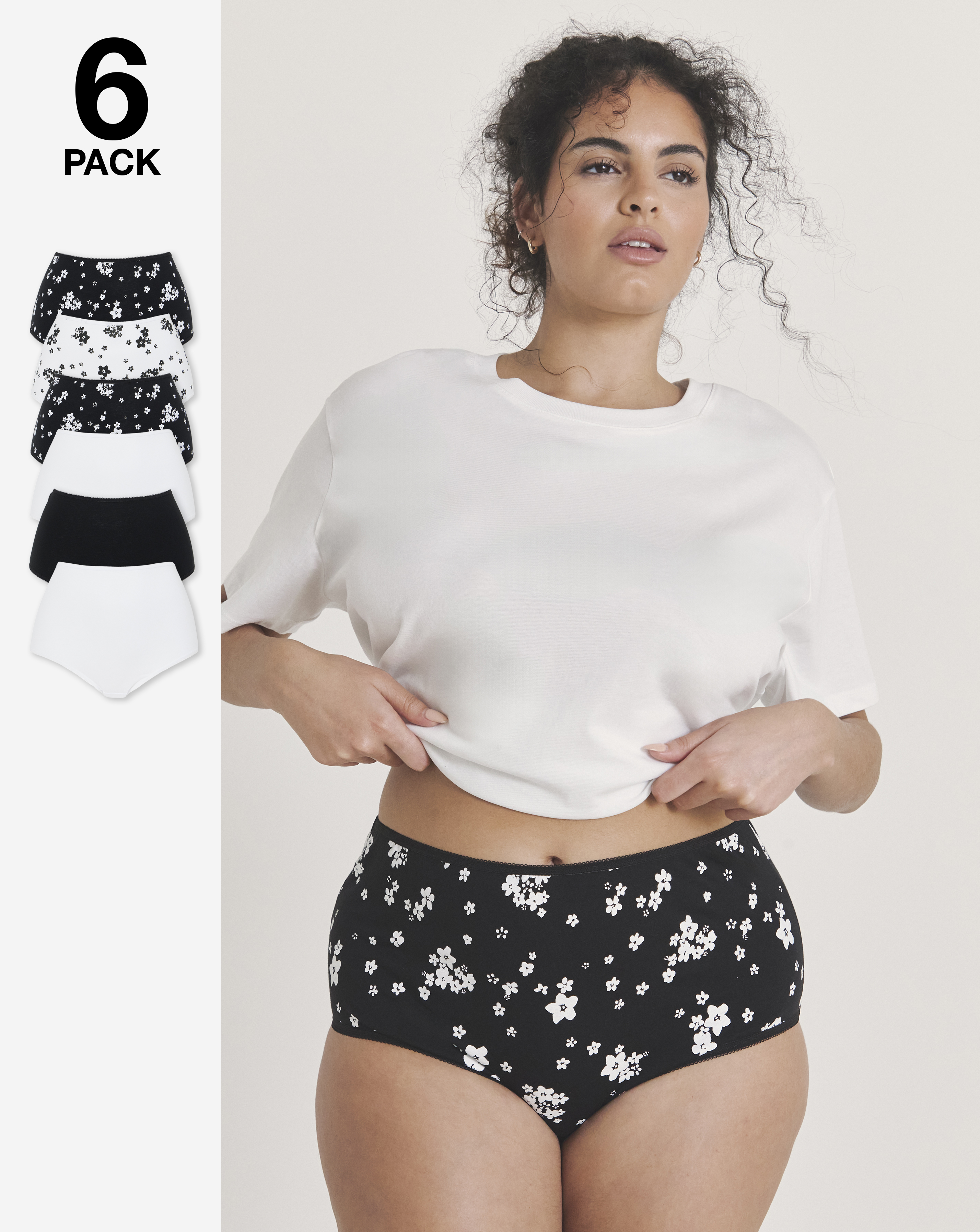 6 Pack Full Brief Knickers