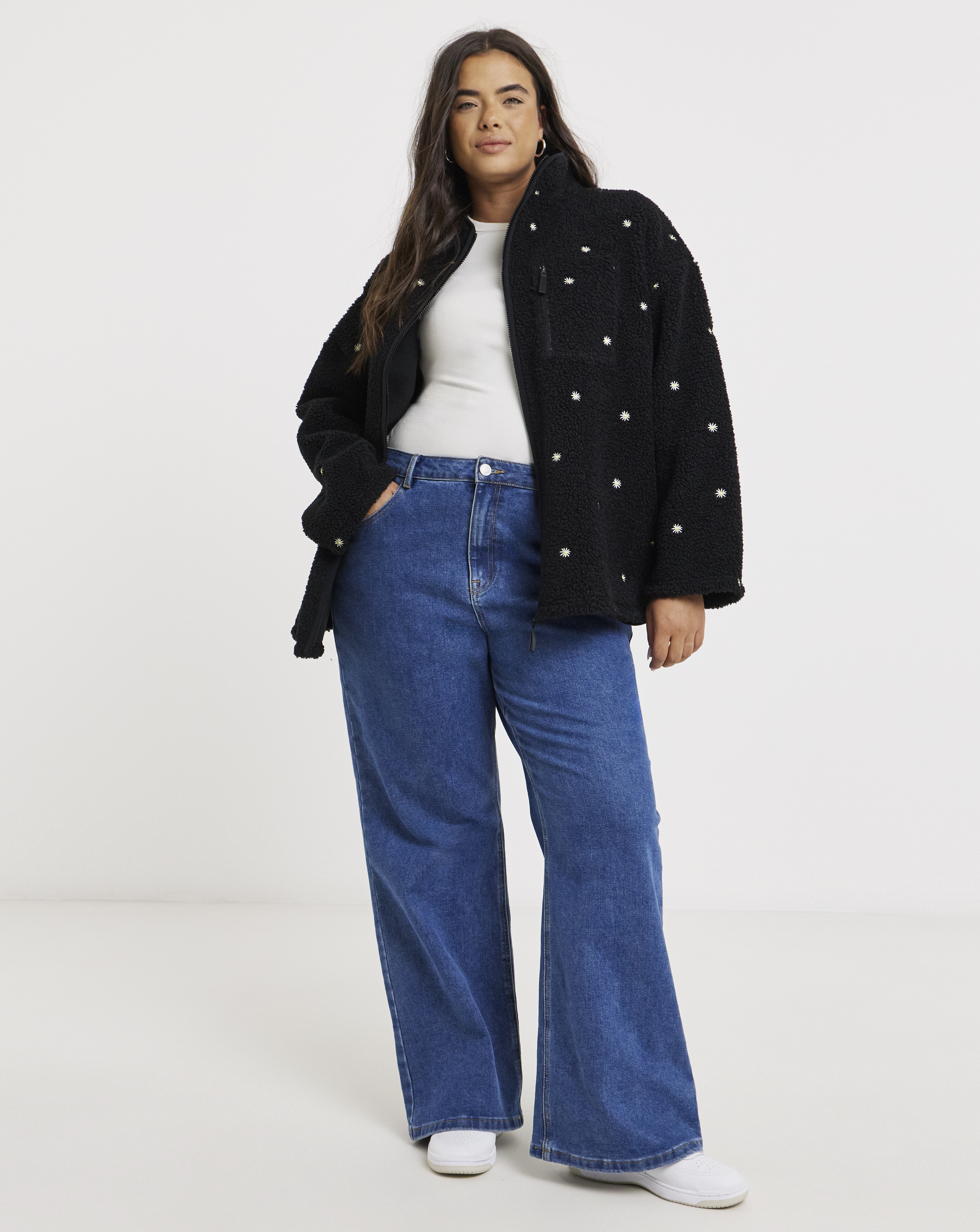 Embroidered Teddy Sweatshirt