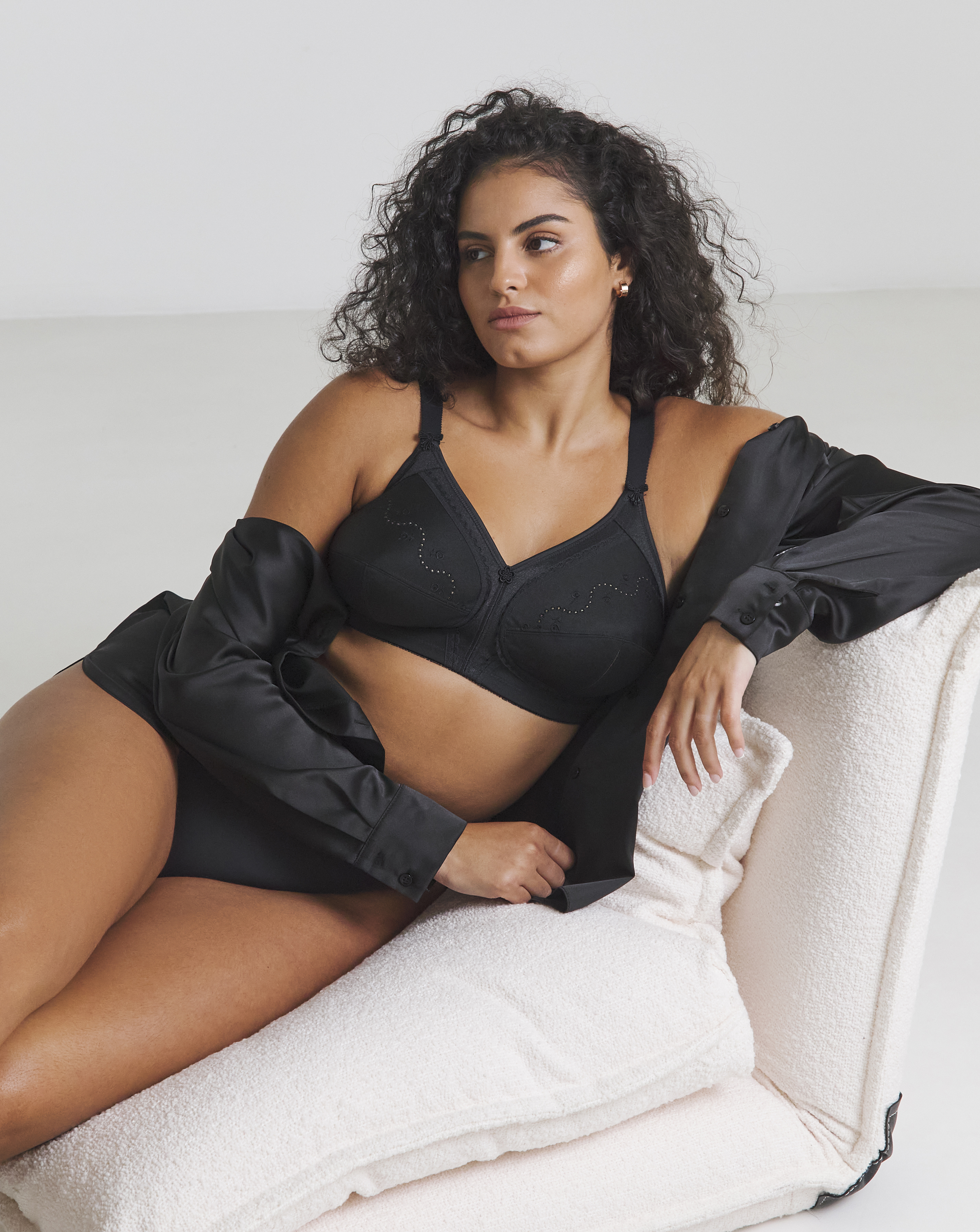 Triumph Doreen Cotton Non Wired Bra Blk