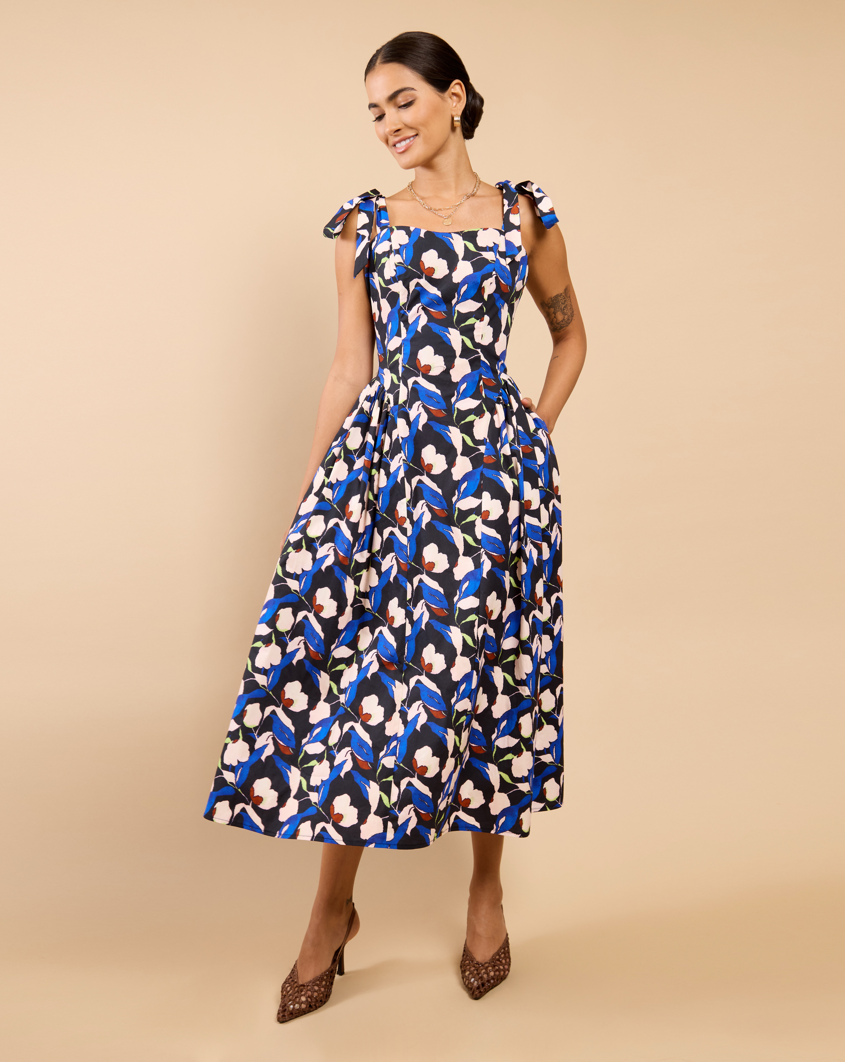 LM Floral Tie Midaxi