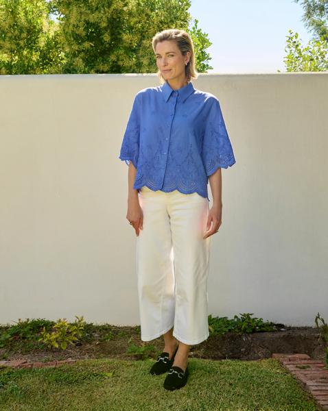 LM Blue Embroidered Shirt