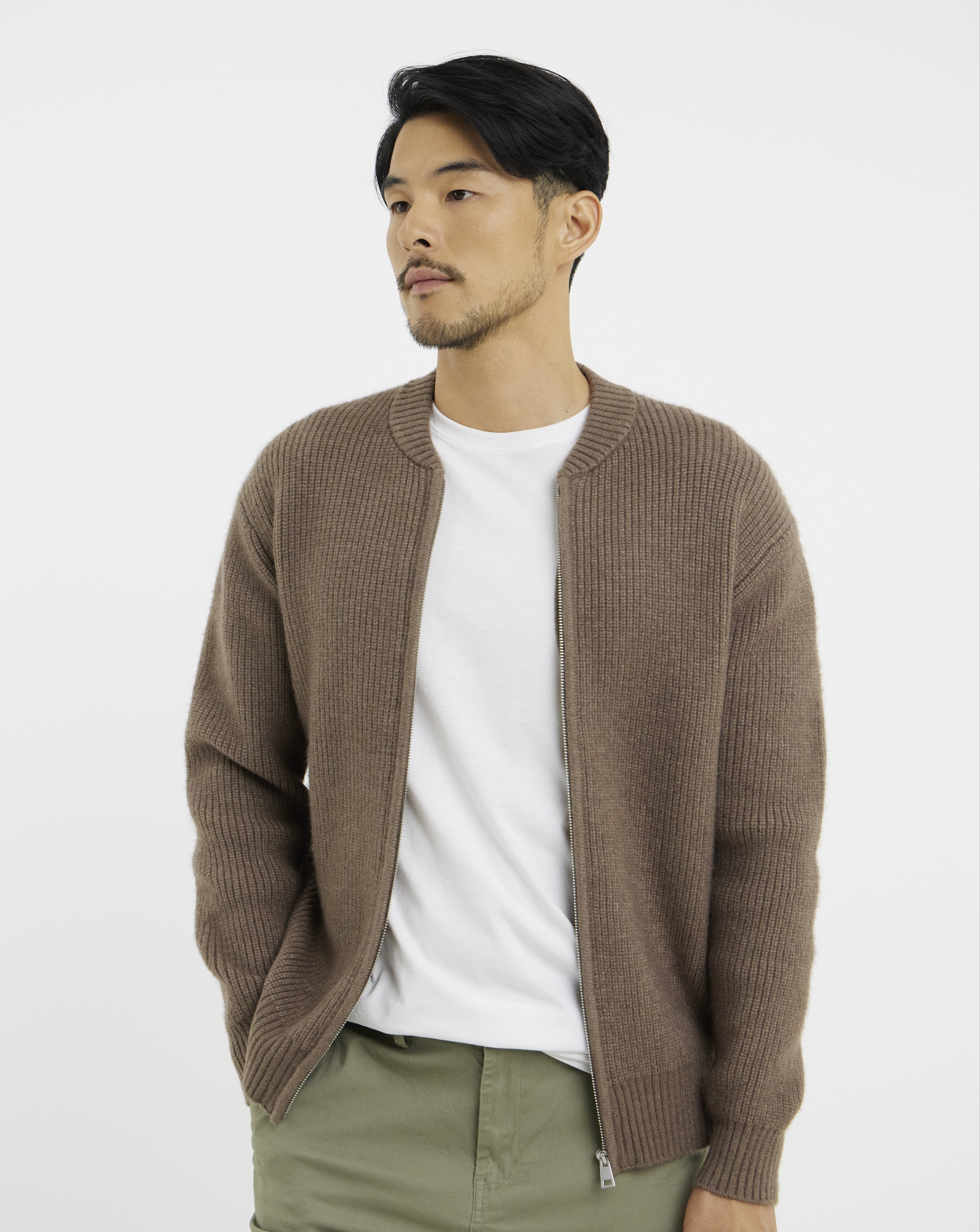 Fisherman Chunky Knitted Bomber