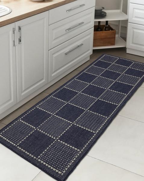 Checked Gel Flatweave Runner