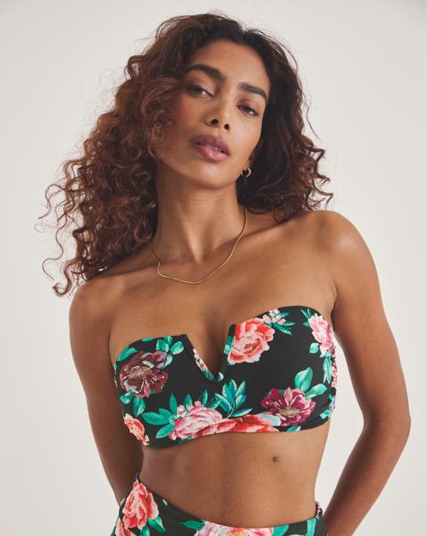 V Wire Bandeau Bikini Top