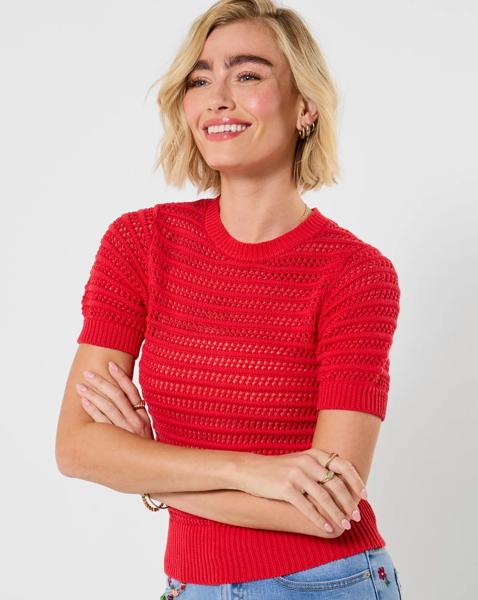 JB Dita Open Knit Short Sleeve Jumper