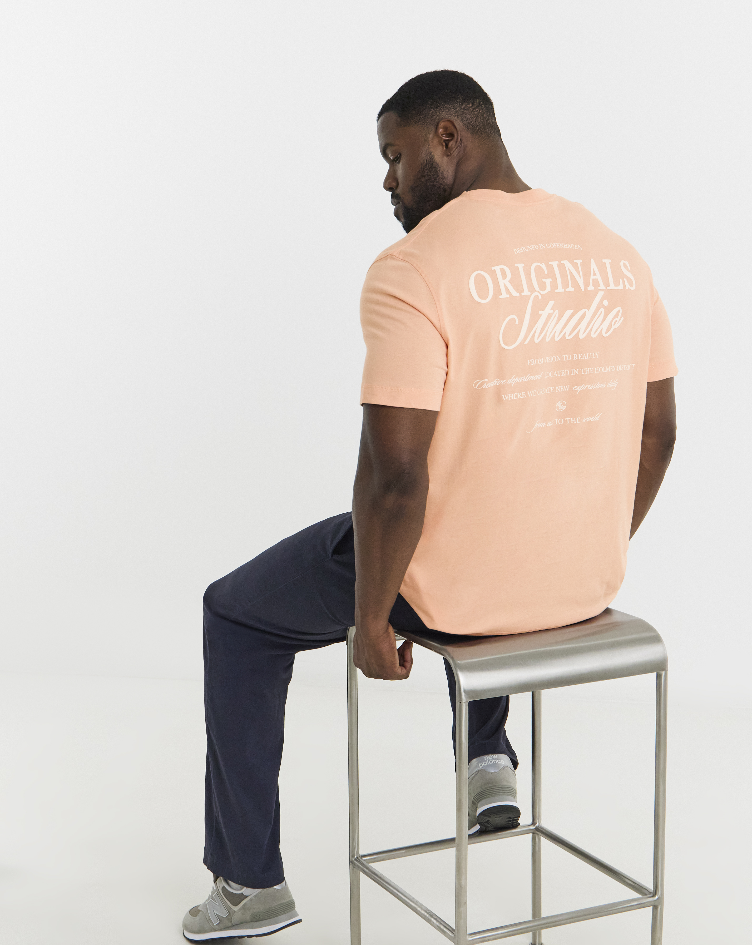 Jack & Jones Peach Norrebro Back Print Tee 4XL(59)