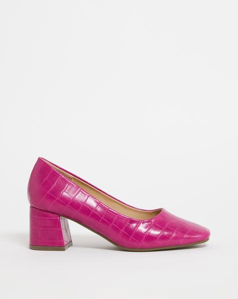 Block Heel Court Shoe E Fit