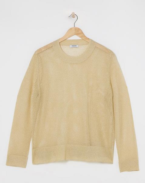 Glitter Hole Knit Jumper - Gold