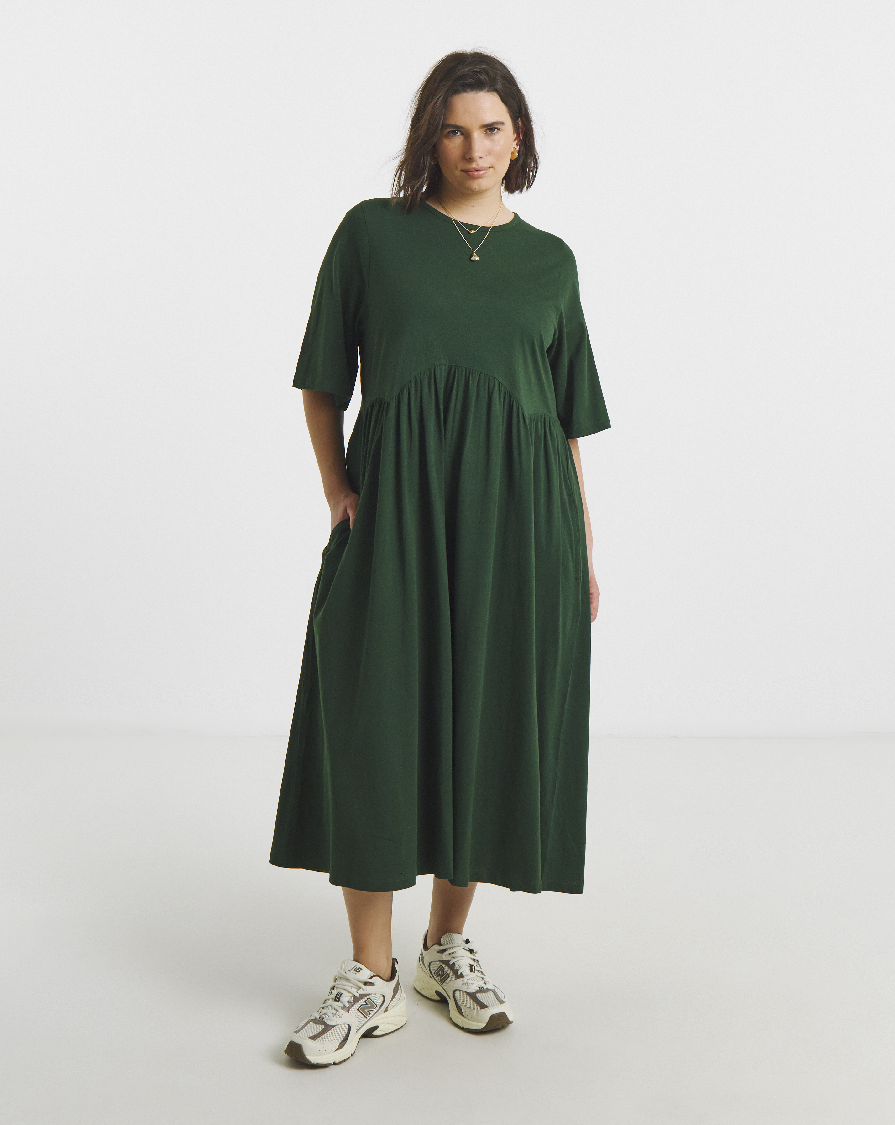 Boxy Sleeve Midi Dress