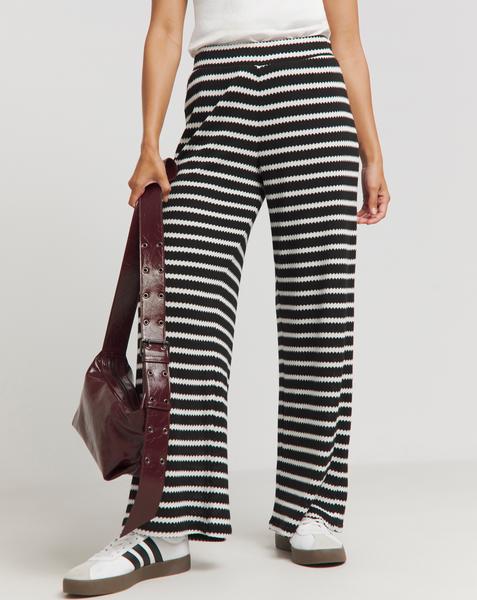 Jersey Crochet Wide Leg Trousers